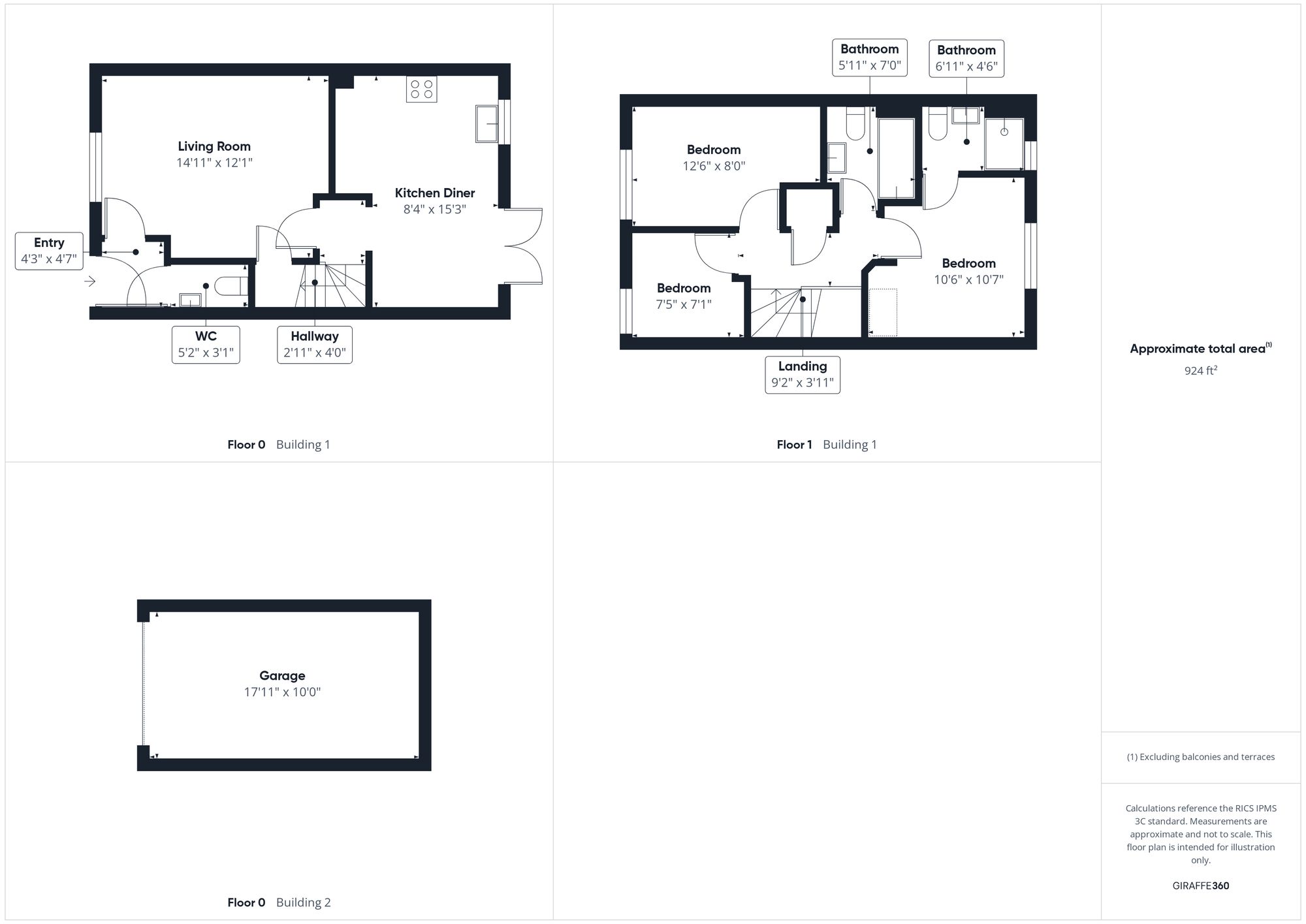 3 bed end of terrace house for sale in Portia Lane, Brackley, NN13 - Property floorplan