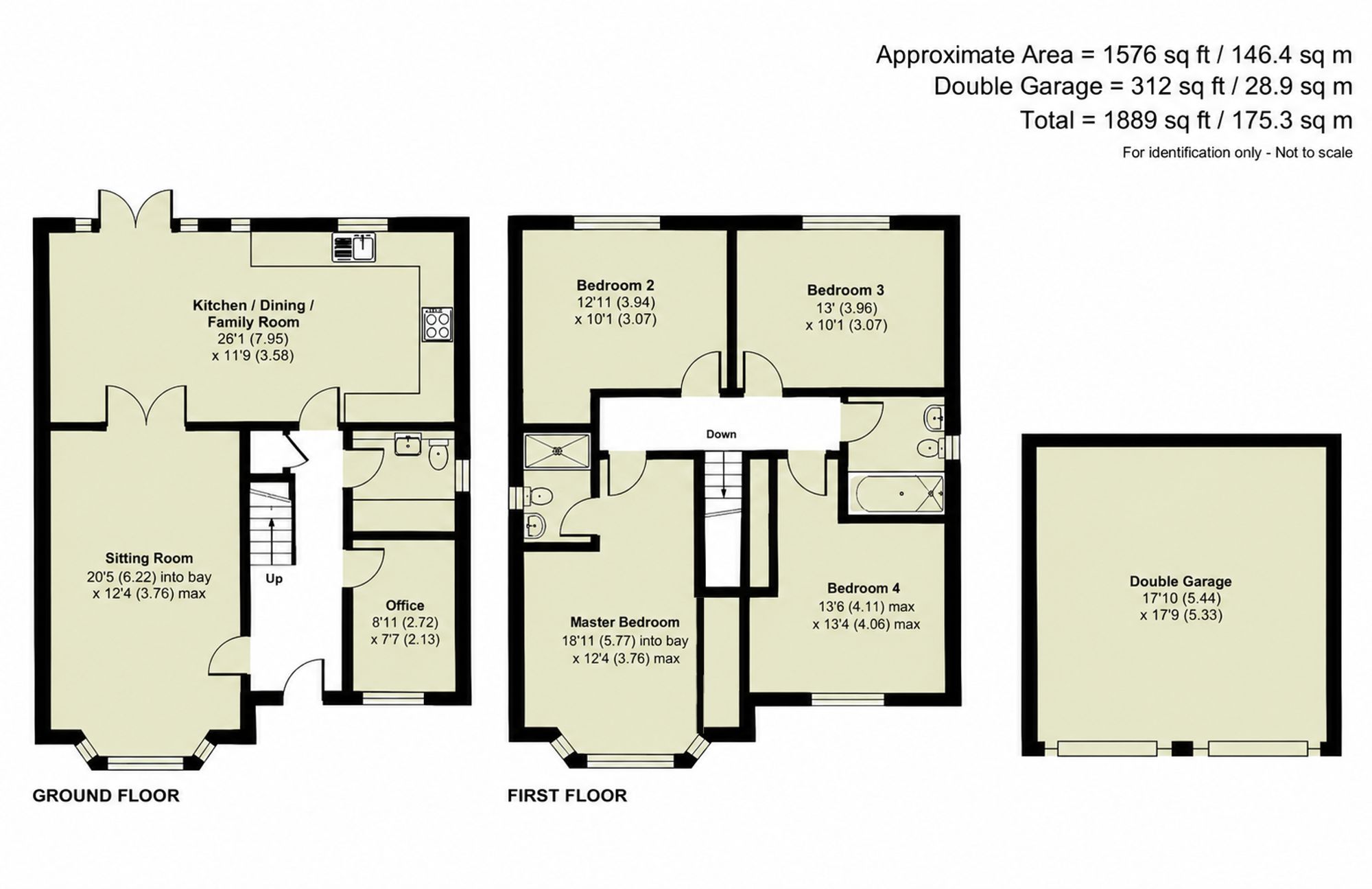 4 bed detached house for sale in Wykeham Close, Tingewick, MK18 - Property floorplan