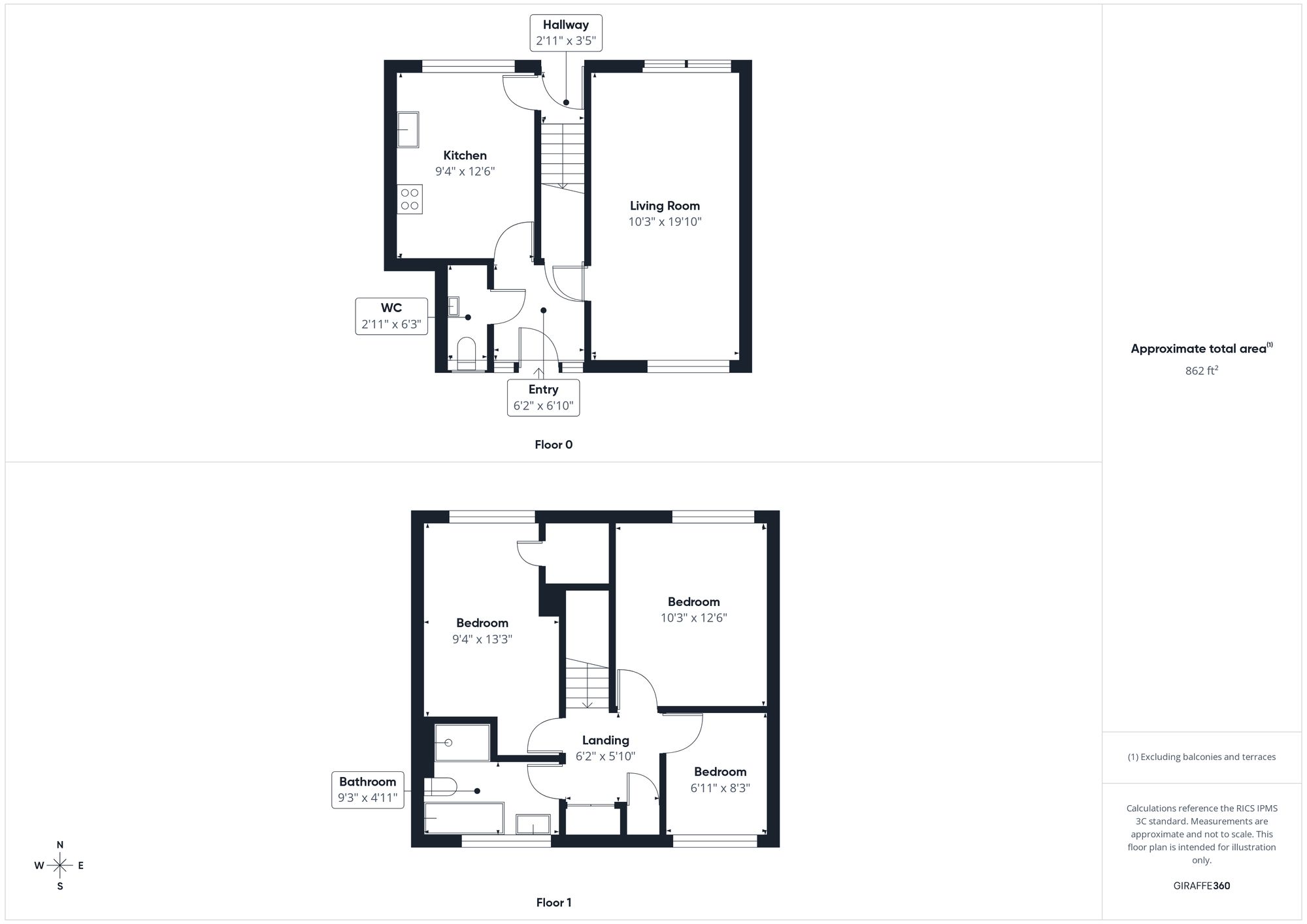 3 bed semi-detached house for sale in The Rise, Gawcott, MK18 - Property floorplan