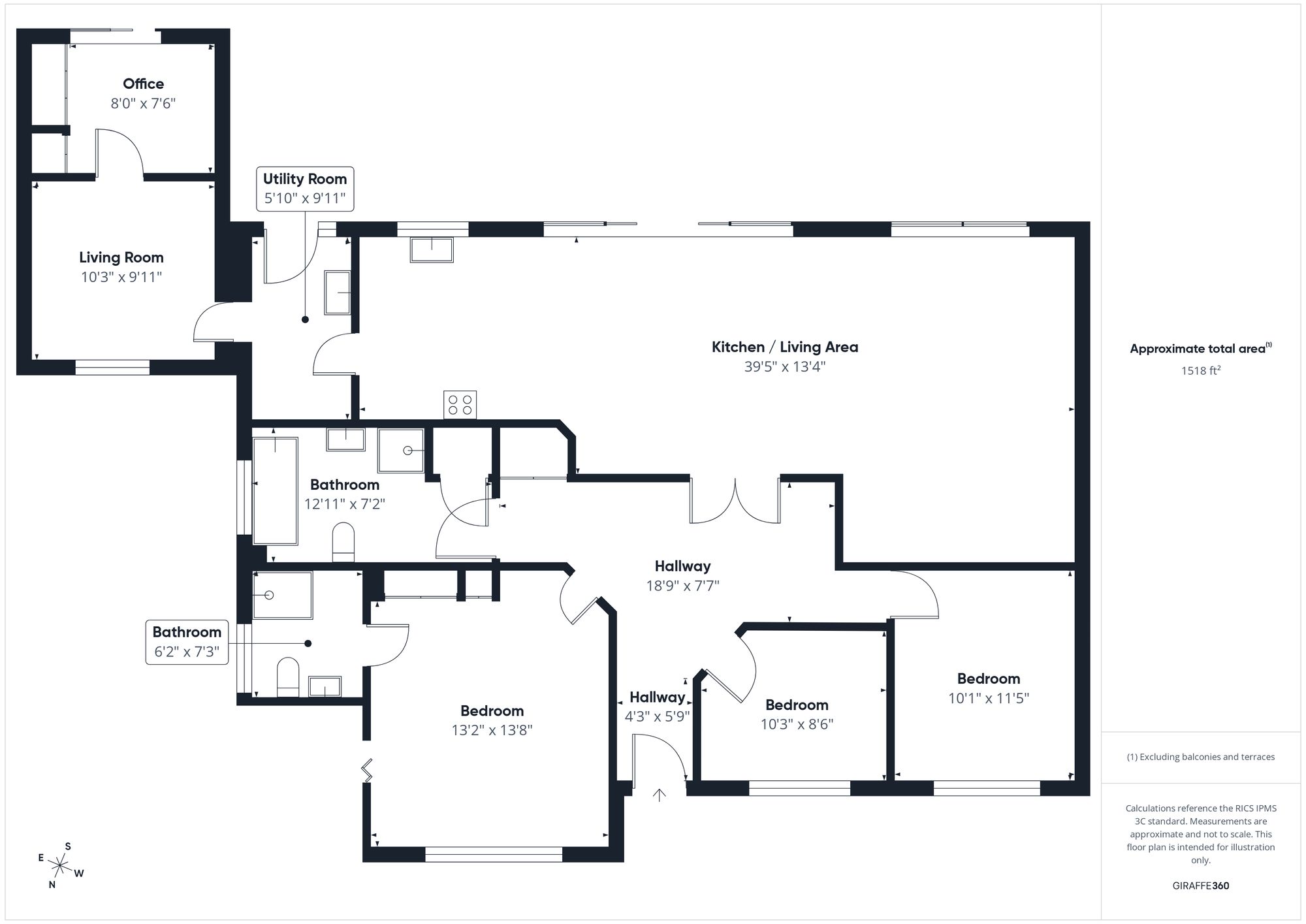 3 bed detached bungalow for sale in Halse, Brackley, NN13 - Property floorplan