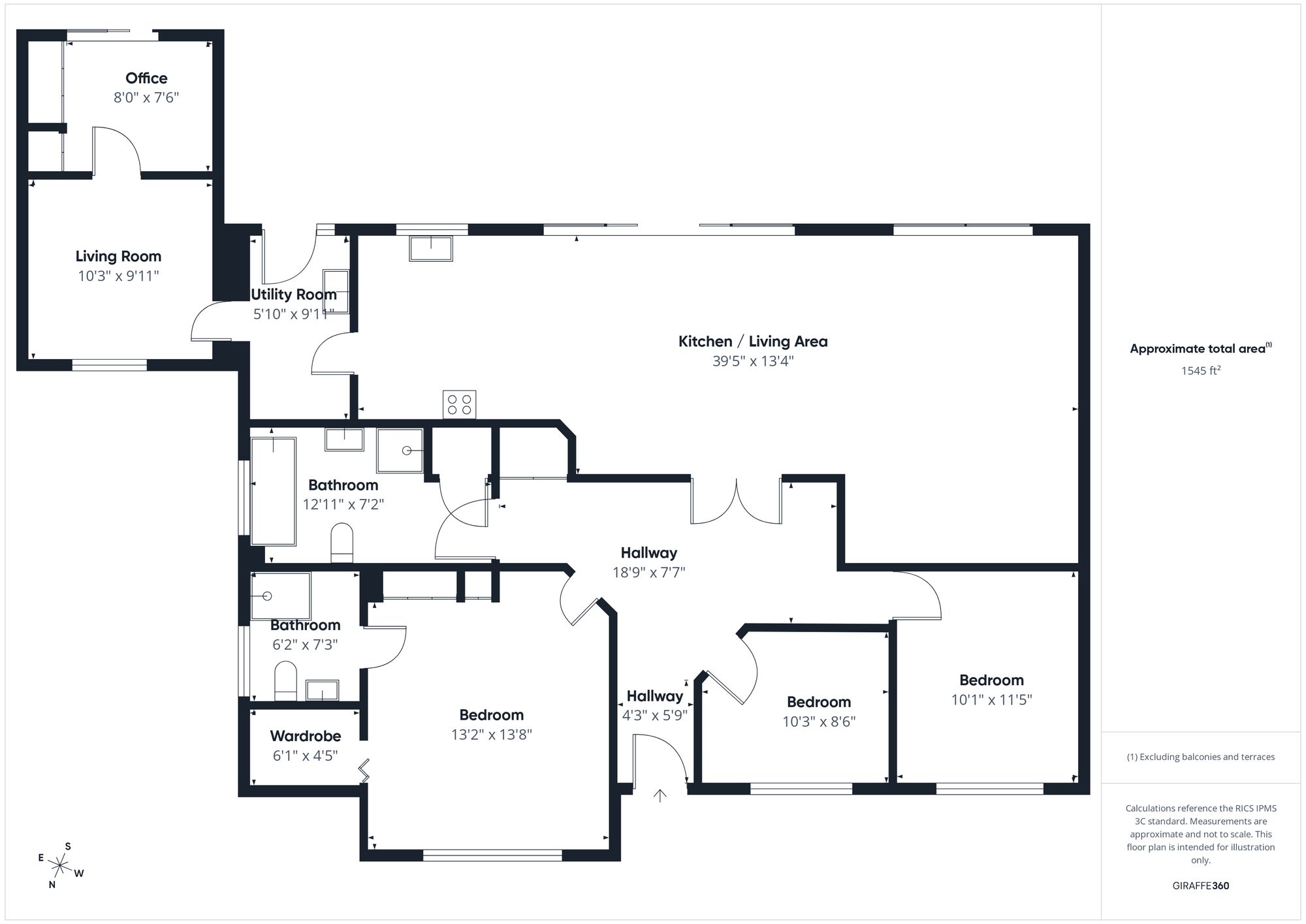 3 bed detached bungalow for sale in Halse, Brackley, NN13 - Property floorplan