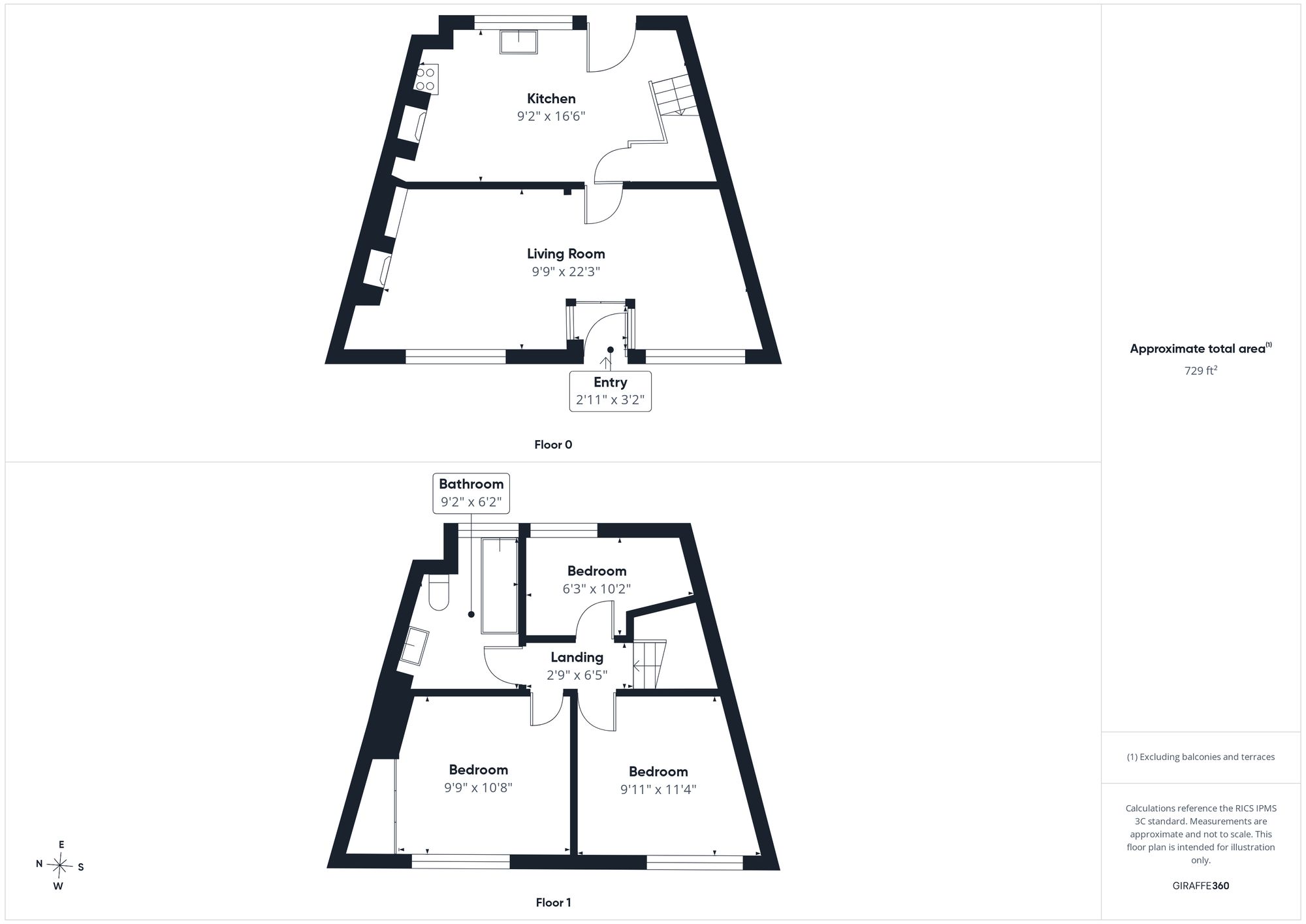 3 bed terraced house for sale in Nelson Street, Buckingham, MK18 - Property floorplan
