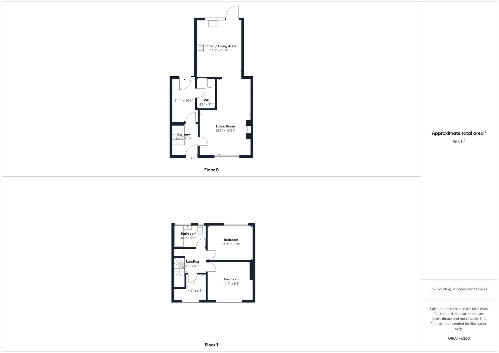 3 bed terraced house for sale in Hintons Close, Helmdon, NN13 - Property floorplan