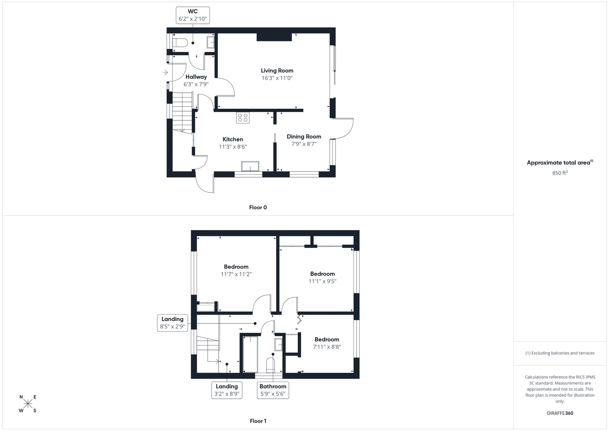 3 bed semi-detached house for sale in Highlands Road, Buckingham, MK18 - Property floorplan