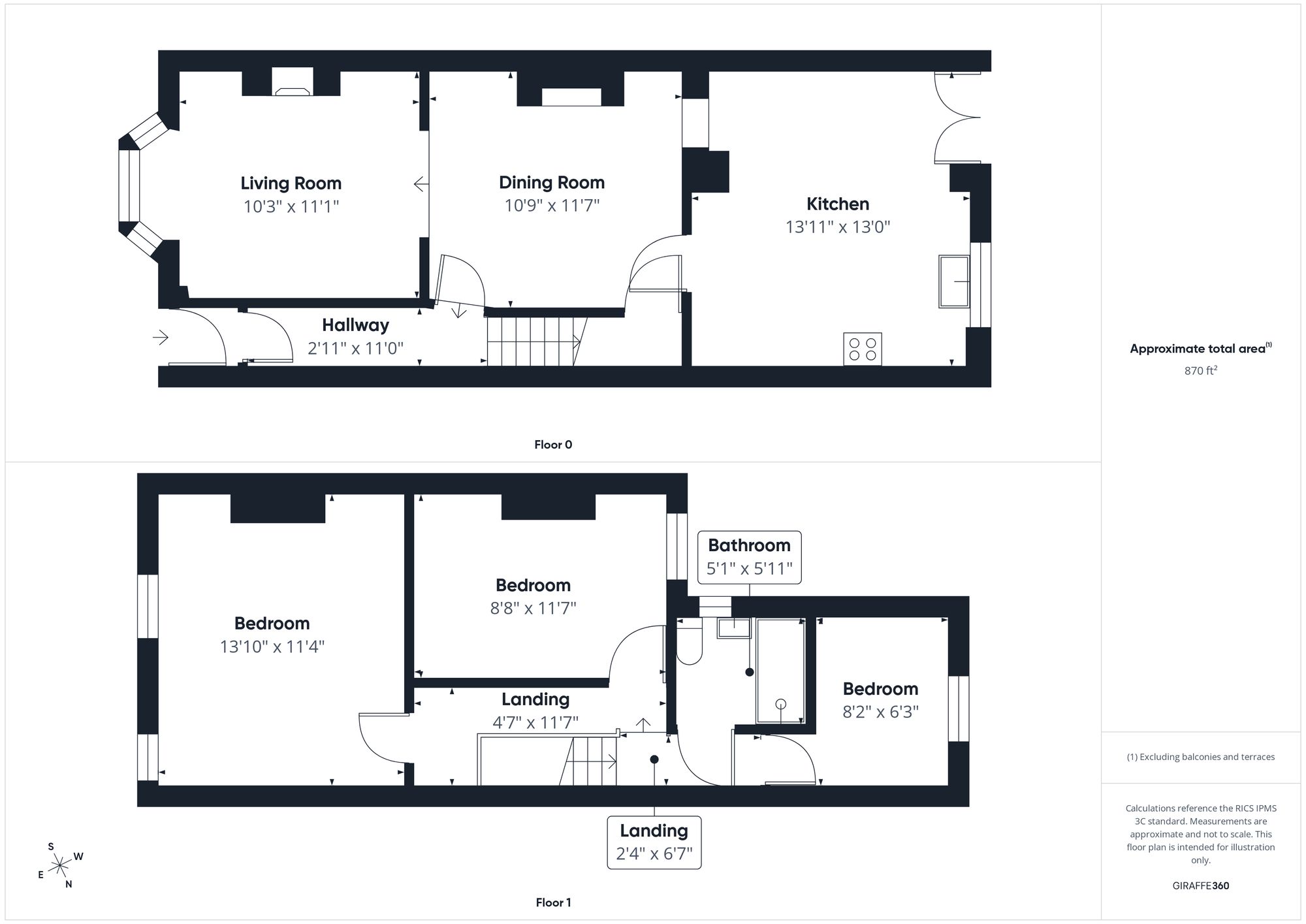 3 bed terraced house for sale in Manor Road, Brackley, NN13 - Property floorplan