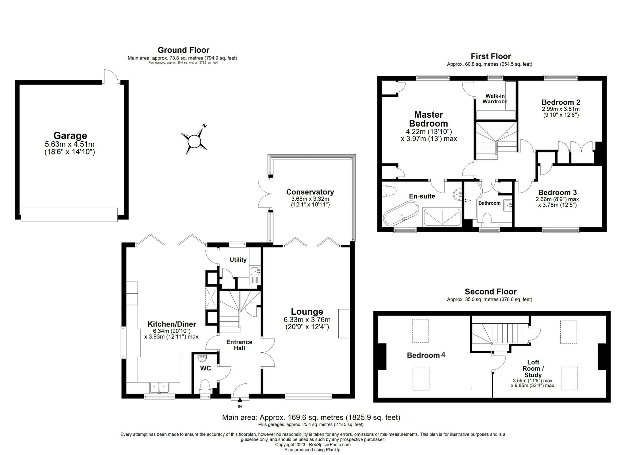 4 bed detached house for sale in Sycamore Close, Brackley, NN13 - Property floorplan