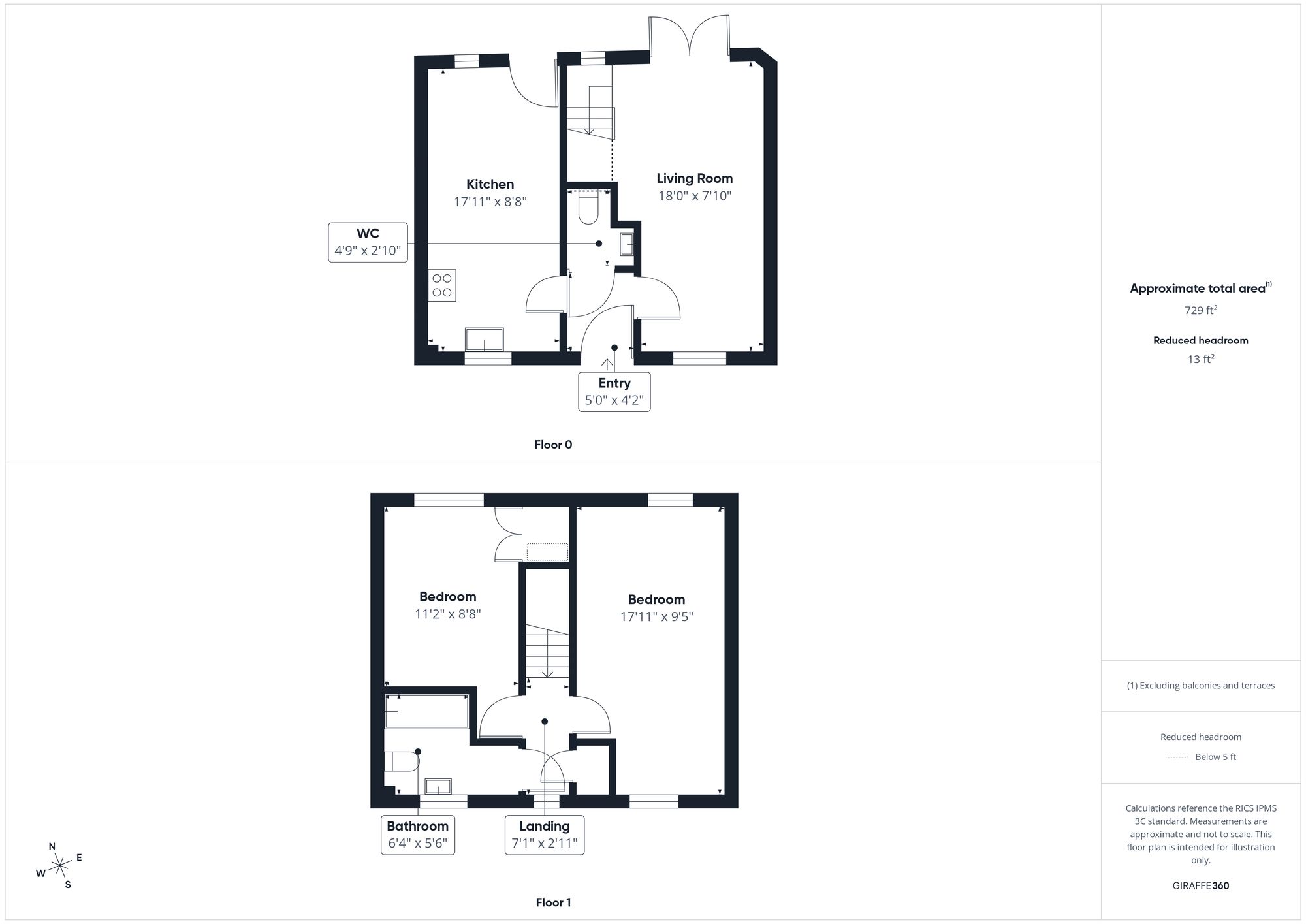 2 bed terraced house for sale in Myers Way, Charlton, OX17 - Property floorplan