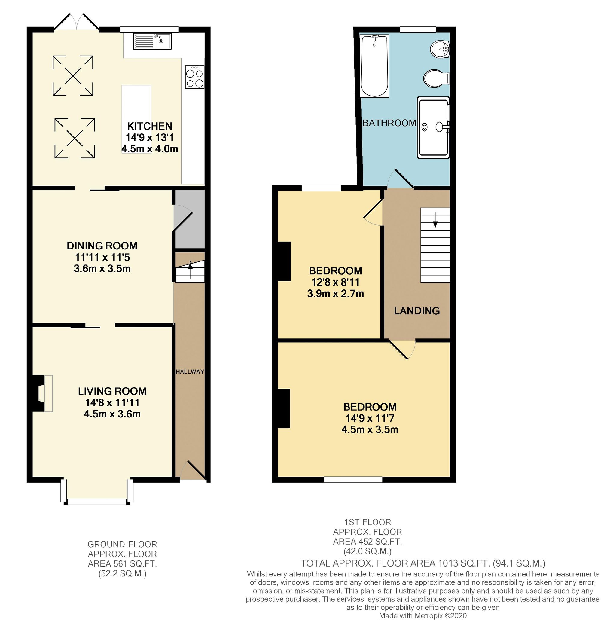 2 bed end of terrace house for sale in Halse Road, Brackley, NN13 - Property floorplan