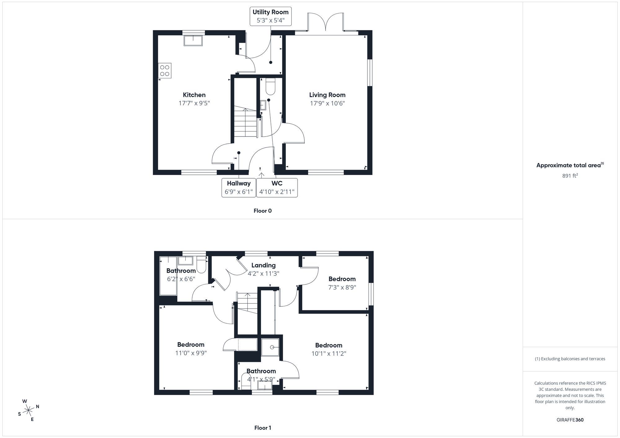3 bed semi-detached house for sale in Juno Crescent, Brackley, NN13 - Property floorplan