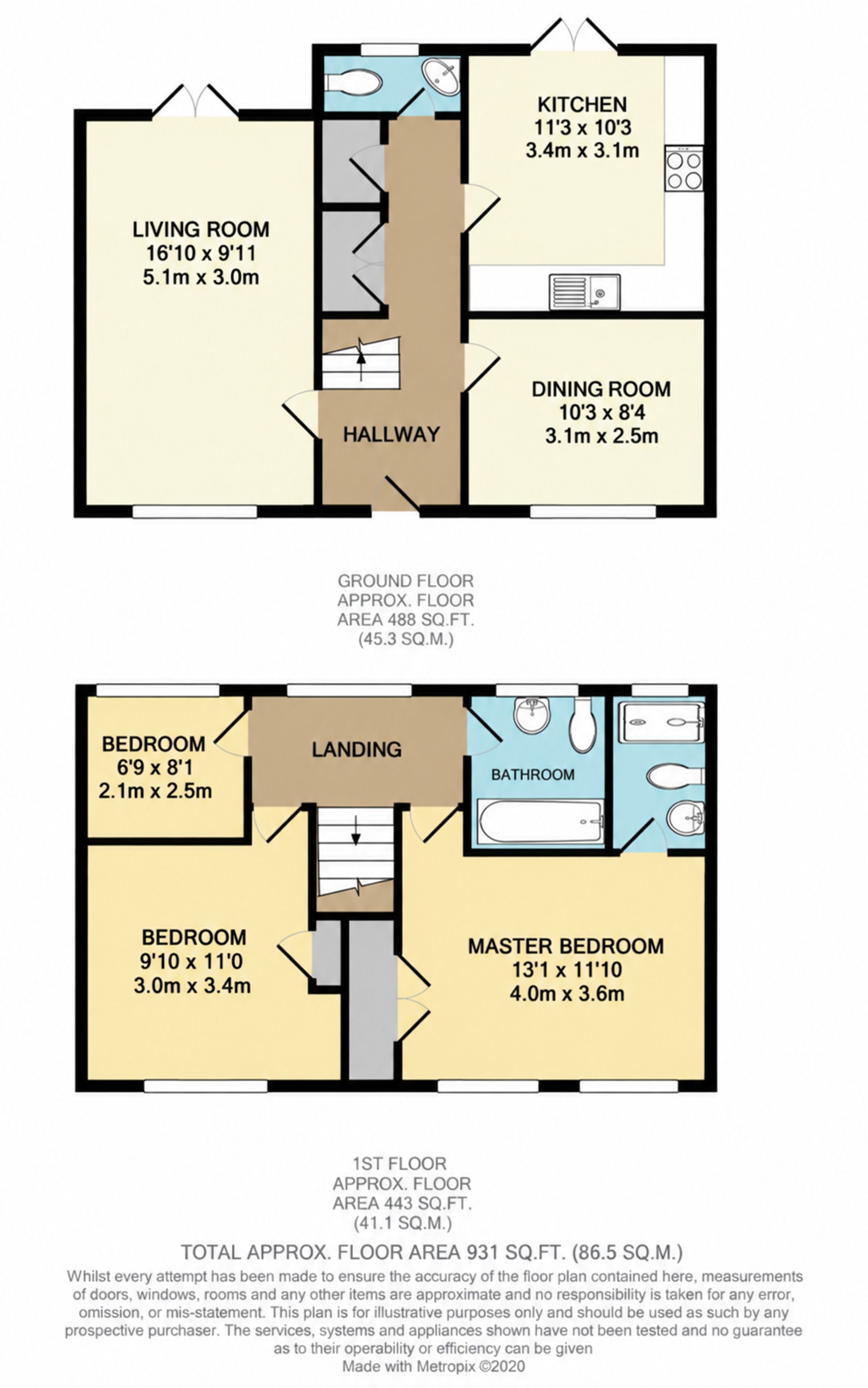 3 bed semi-detached house for sale in Cygnus Way, Brackley, NN13 - Property floorplan