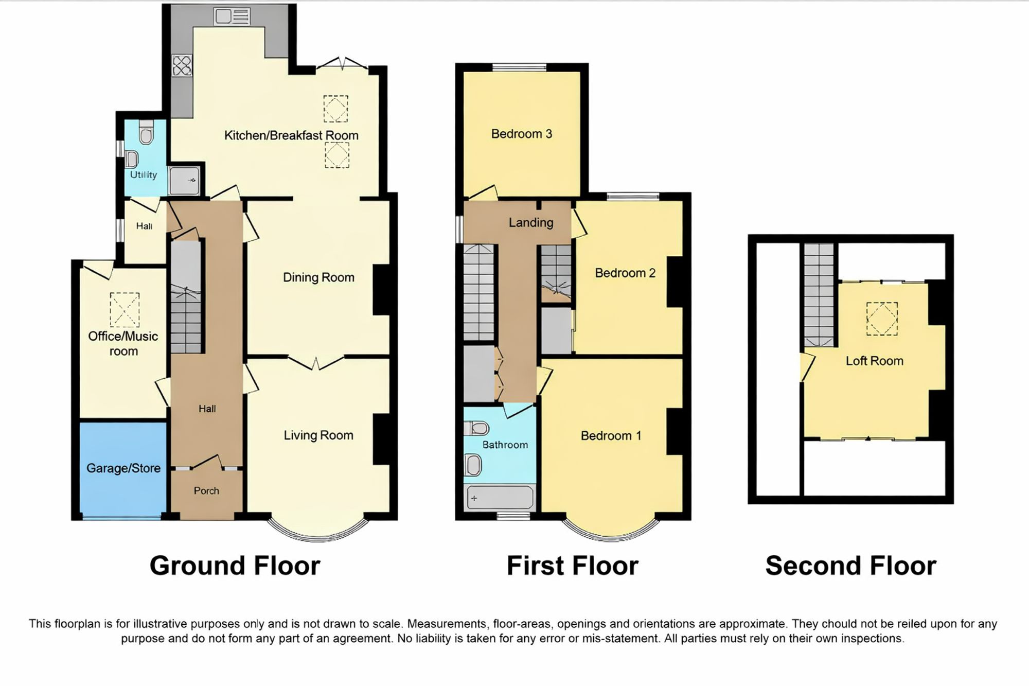 3 bed semi-detached house for sale in Halse Road, Brackley, NN13 - Property floorplan