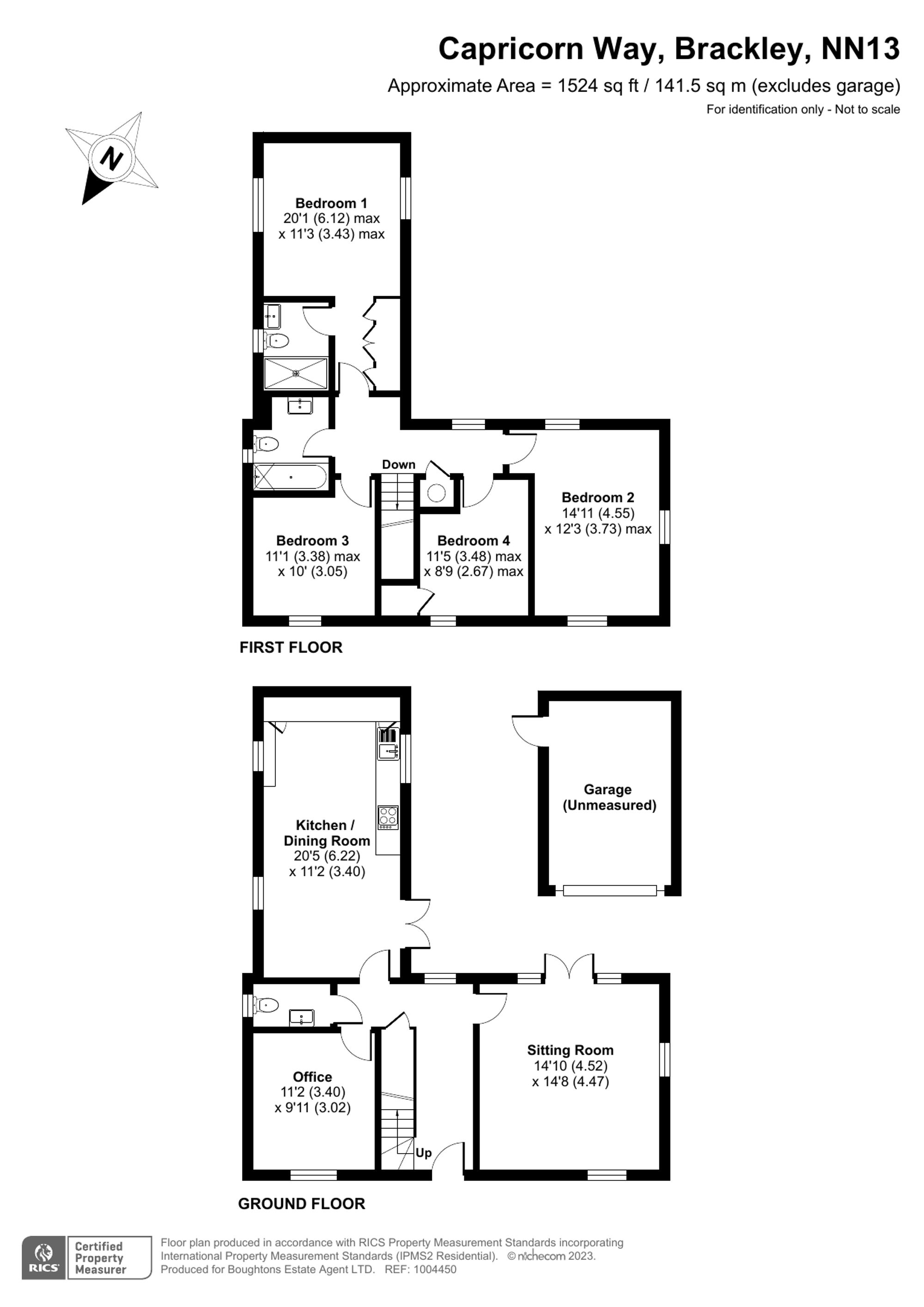 4 bed detached house for sale in Capricorn Way, Brackley, NN13 - Property floorplan