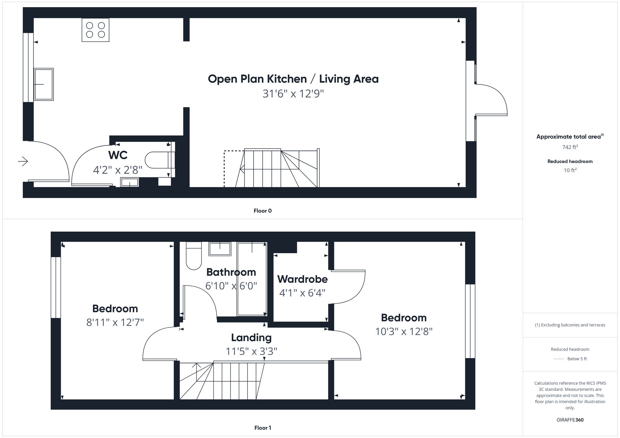 2 bed terraced house for sale in Fox Lane, Brackley, NN13 - Property floorplan