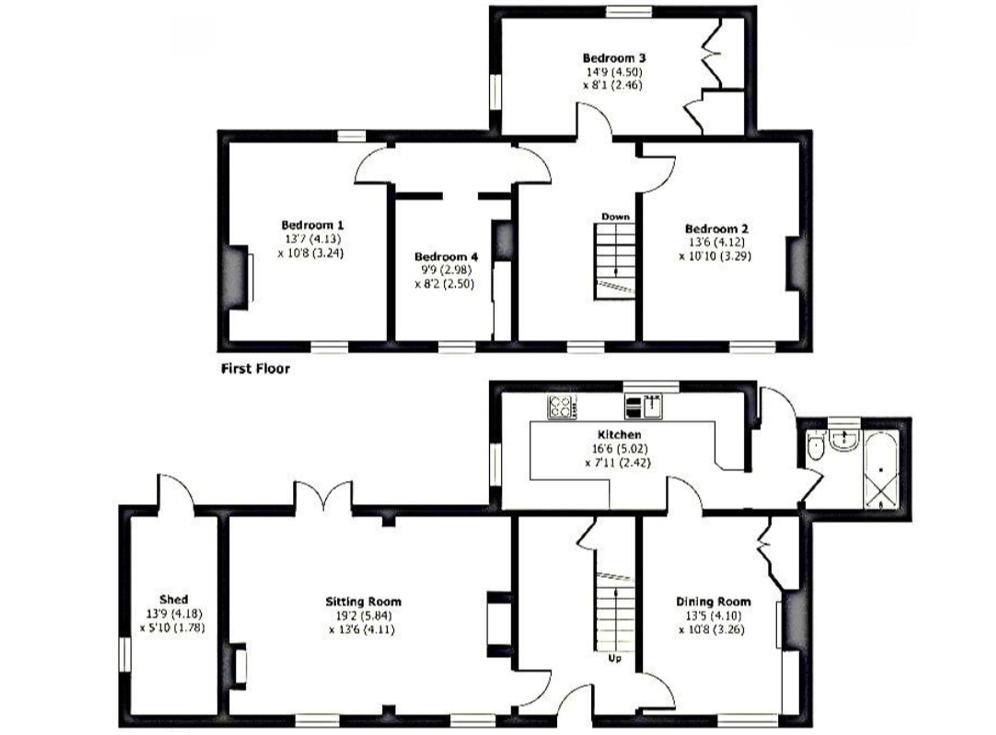 4 bed detached house for sale in Lillingstone Road, Akeley, MK18 - Property floorplan