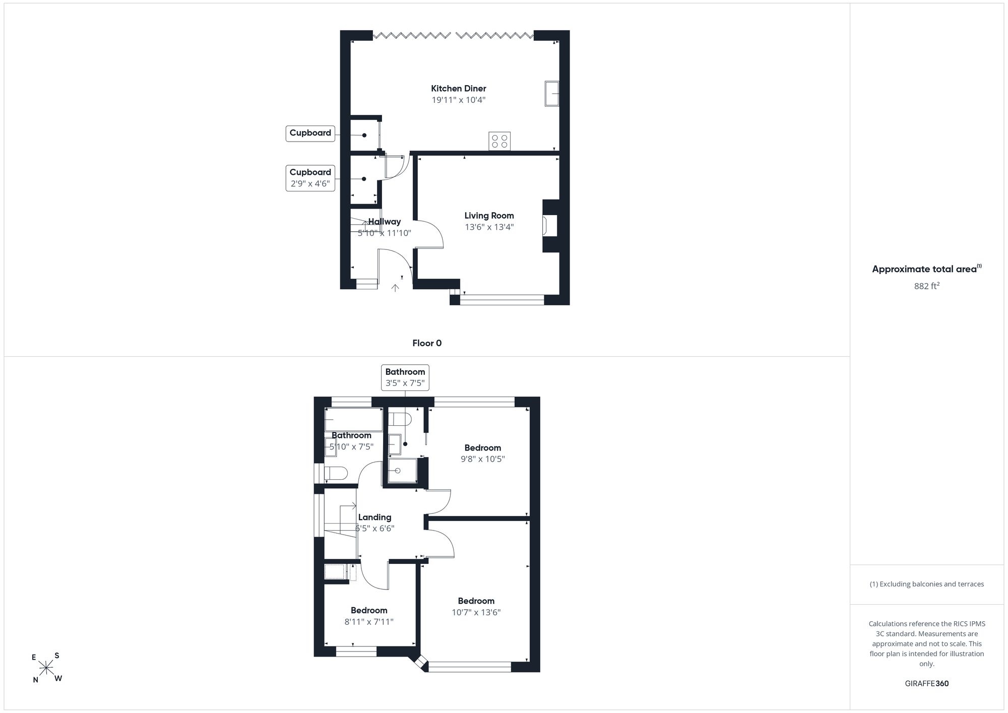 3 bed semi-detached house for sale in Highlands Road, Buckingham, MK18 - Property floorplan