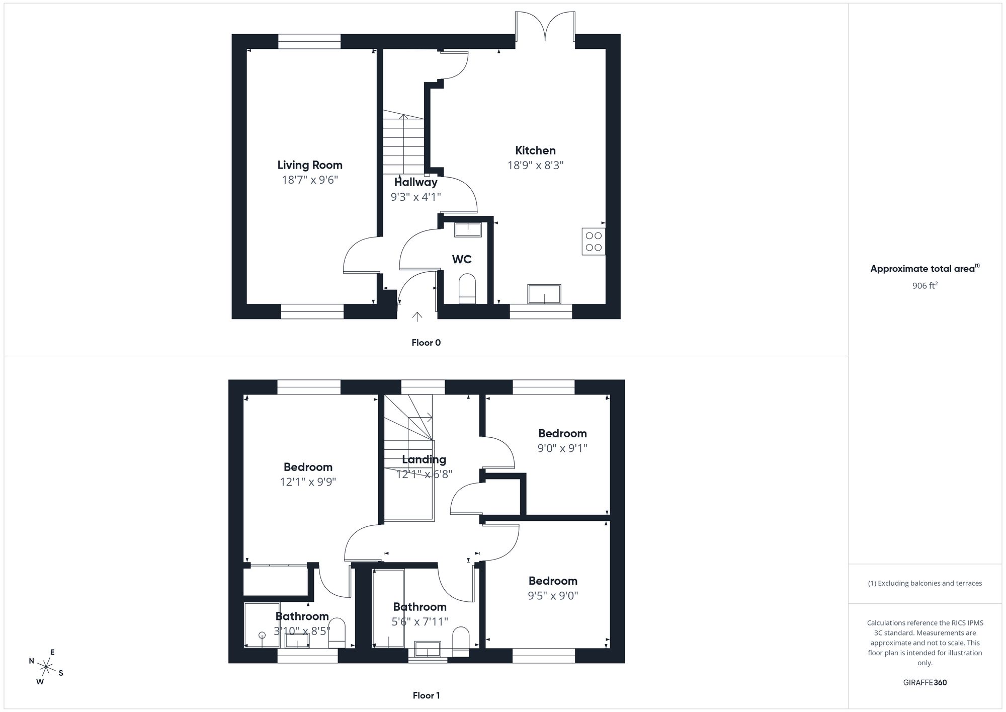 3 bed semi-detached house for sale in Field View, Brackley, NN13 - Property floorplan