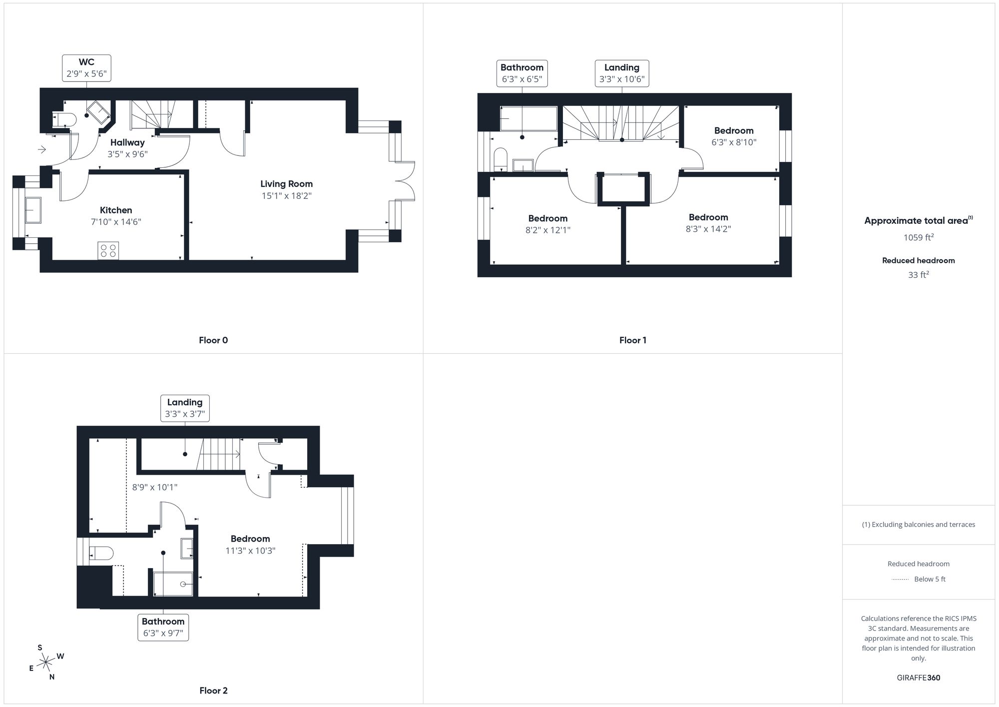 4 bed terraced town house for sale in Needlepin Way, Buckingham, MK18 - Property floorplan
