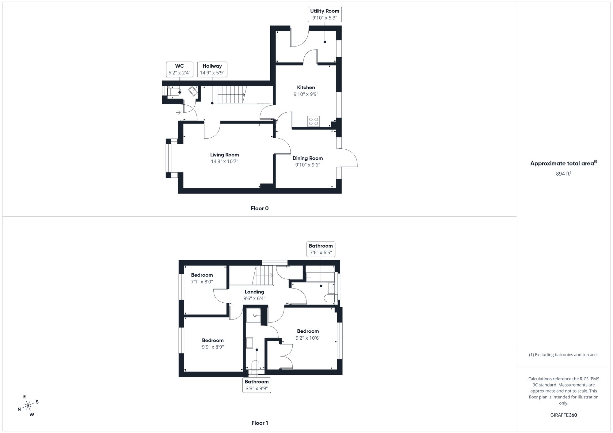 3 bed detached house for sale in Balliol Road, Brackley, NN13 - Property floorplan
