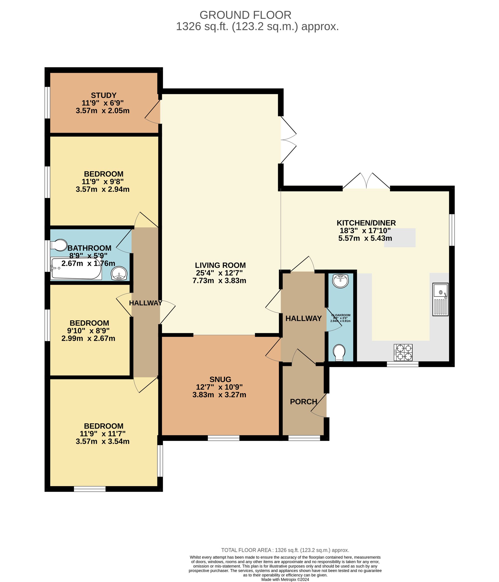3 bed for sale in Rudgeway, Evenley, NN13 - Property floorplan