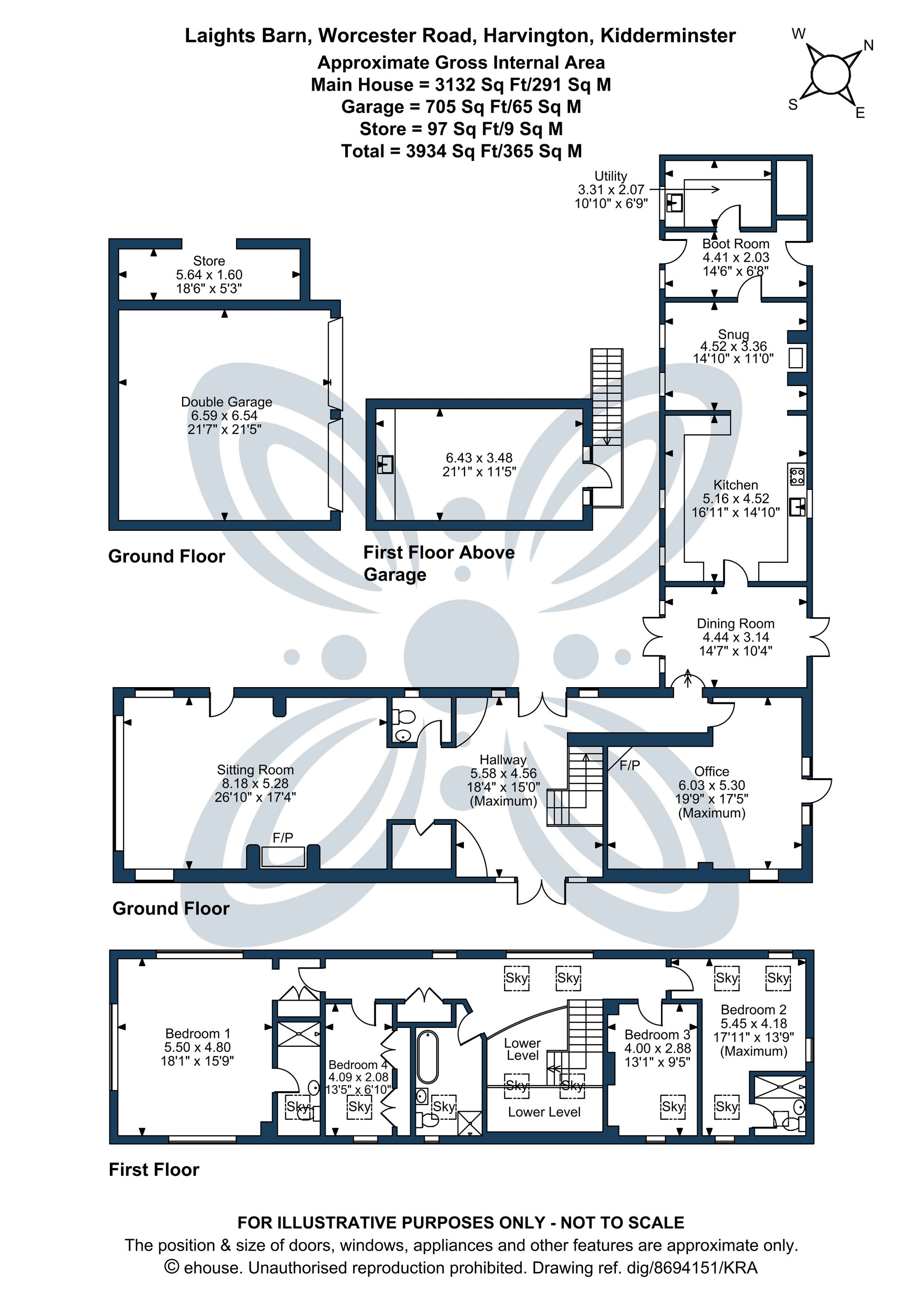 4 bed house for sale in 1 Laights Barn, Worcester Road, DY10 - Property floorplan