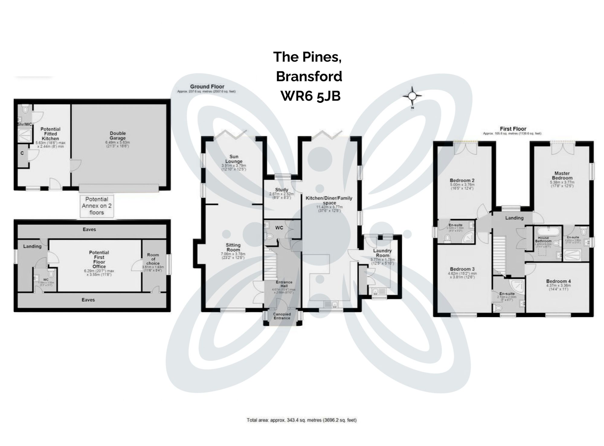4 bed detached house for sale in Bransford, Worcester, WR6 - Property floorplan