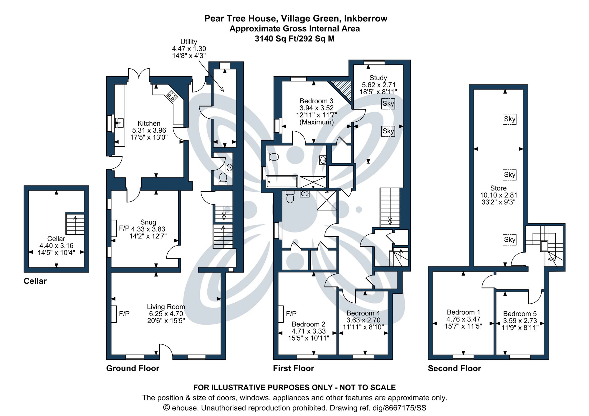 5 bed semi-detached house for sale in Village Green, Inkberrow, WR7 - Property floorplan