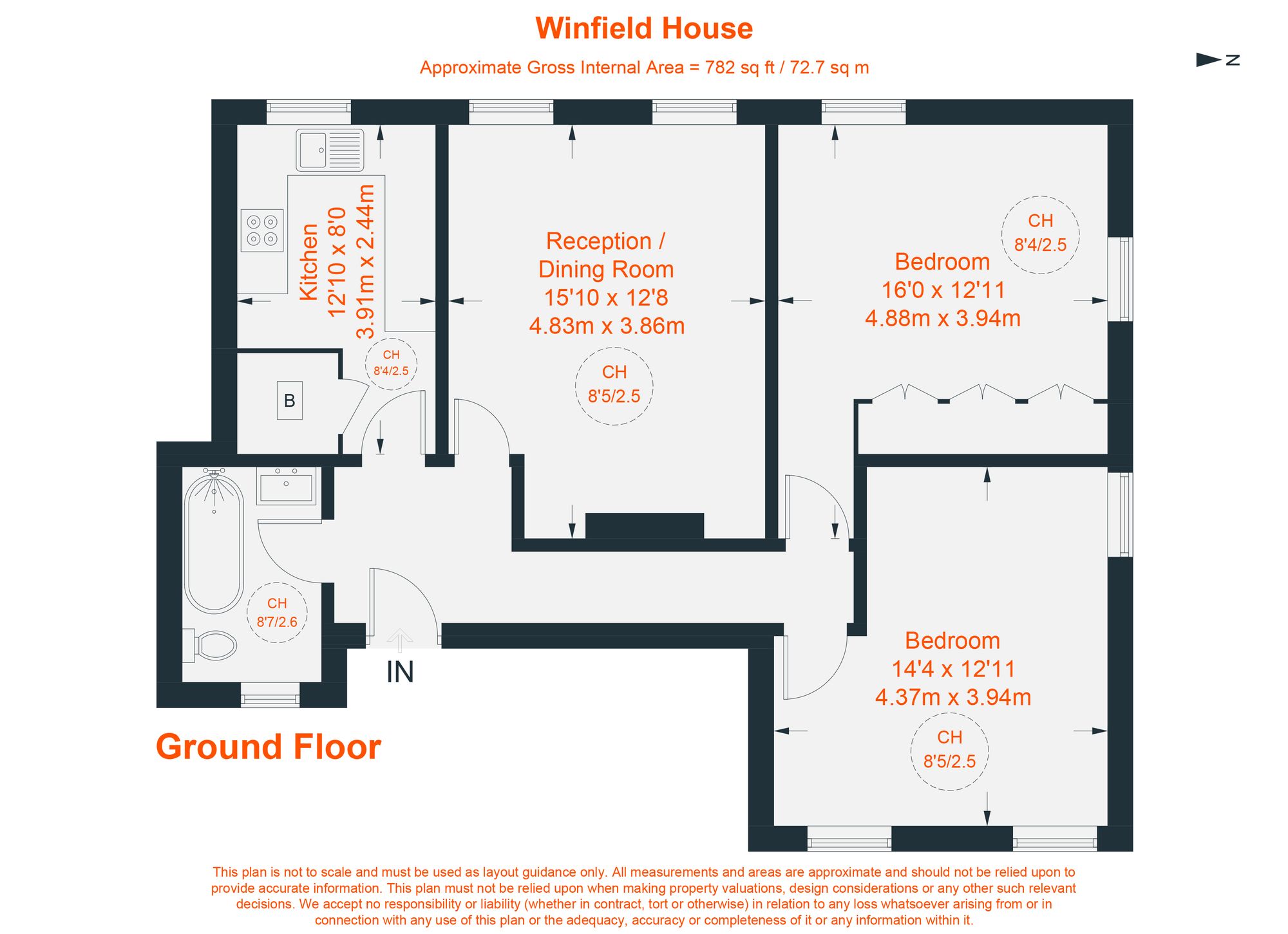 2 bed flat for sale in Vicarage Crescent, Winfield House Vicarage Crescent, SW11 - Property floorplan