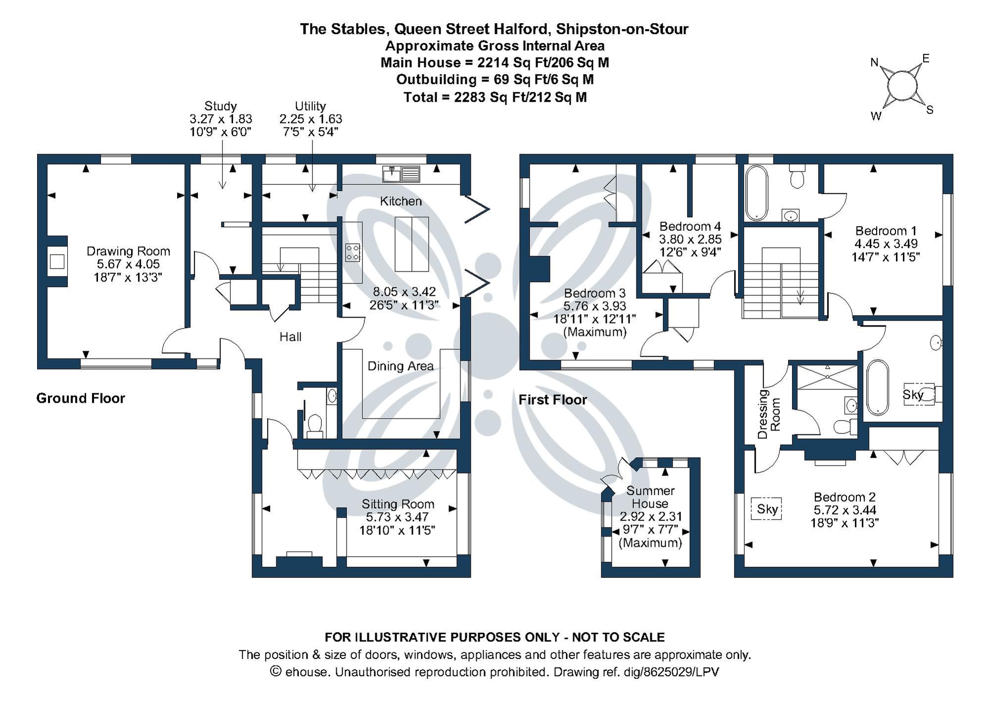 4 bed barn conversion for sale in Queen Street, Halford, CV36 - Property floorplan