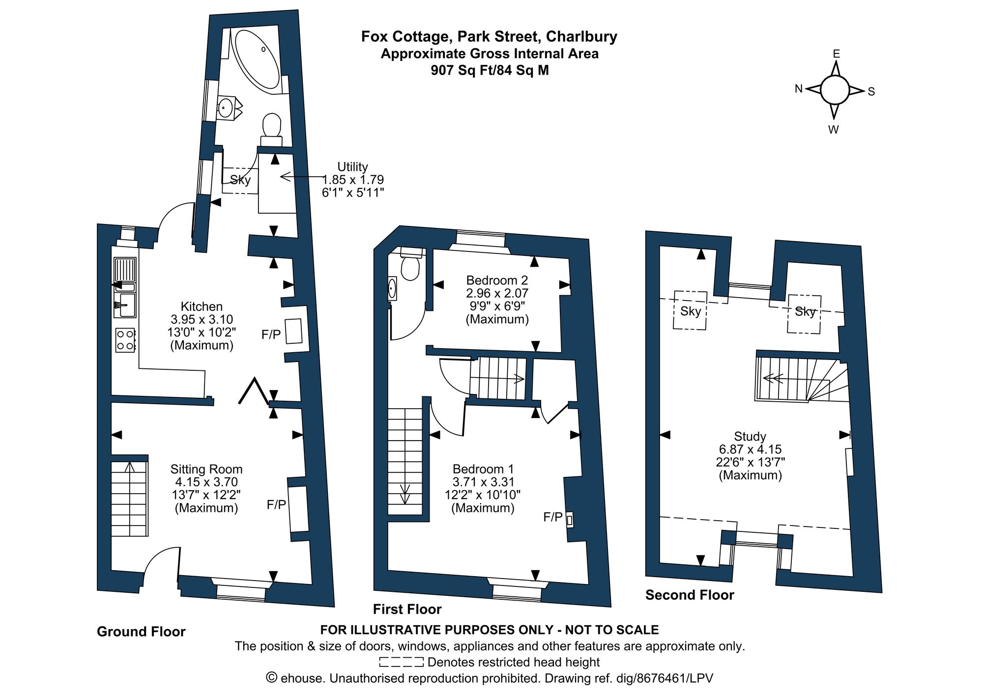 3 bed mid-terraced house for sale in 5 Park Street, Charlbury, OX7 - Property floorplan