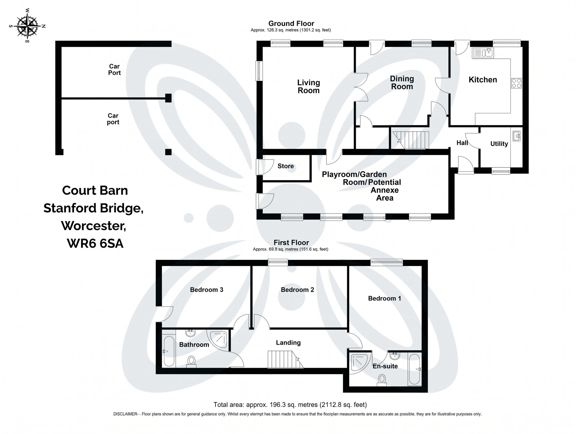 4 bed barn conversion for sale in Stanford Bridge, Worcester, WR6 - Property floorplan