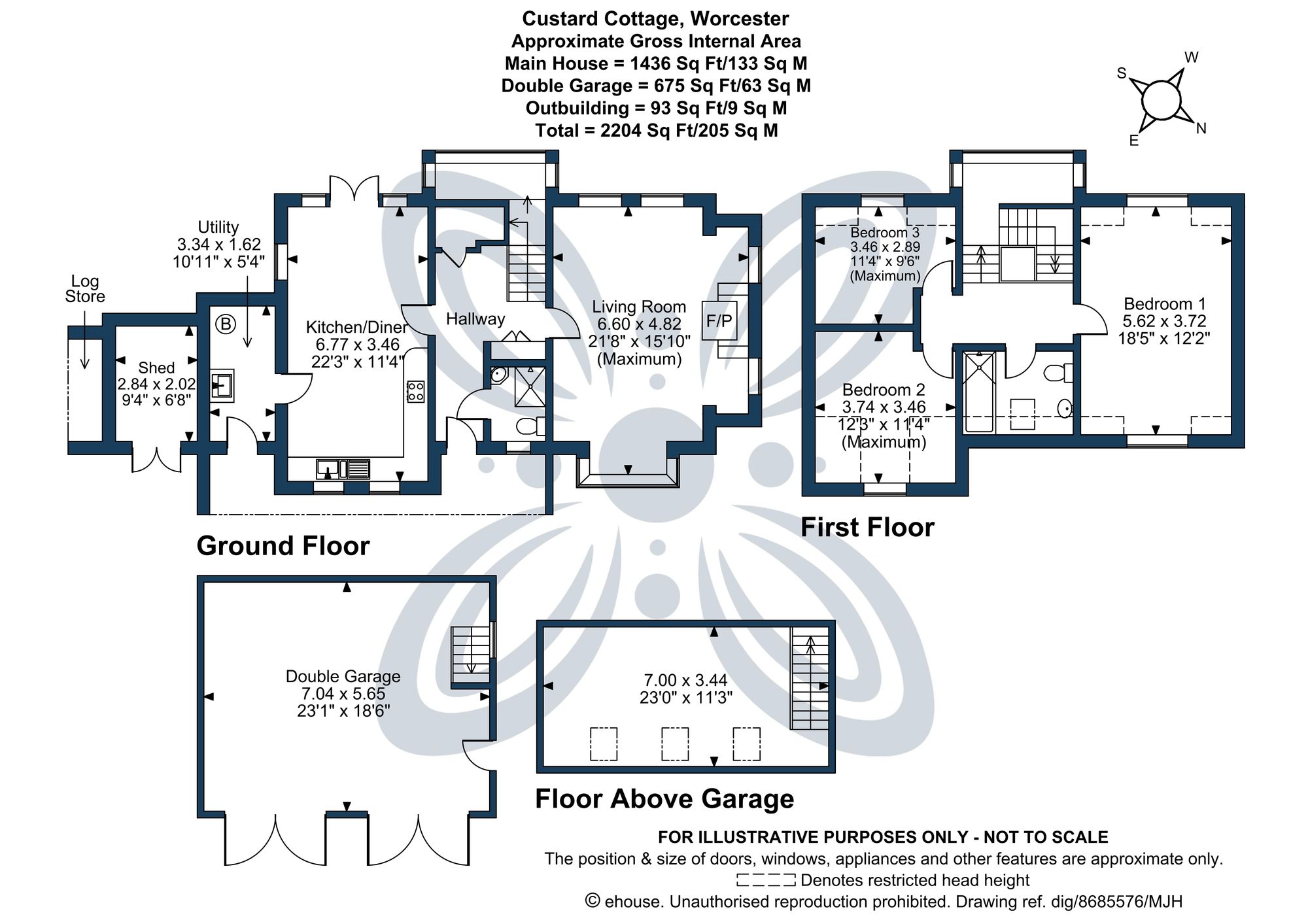 3 bed detached house for sale in Clifton-On-Teme, Worcester, WR6 - Property floorplan