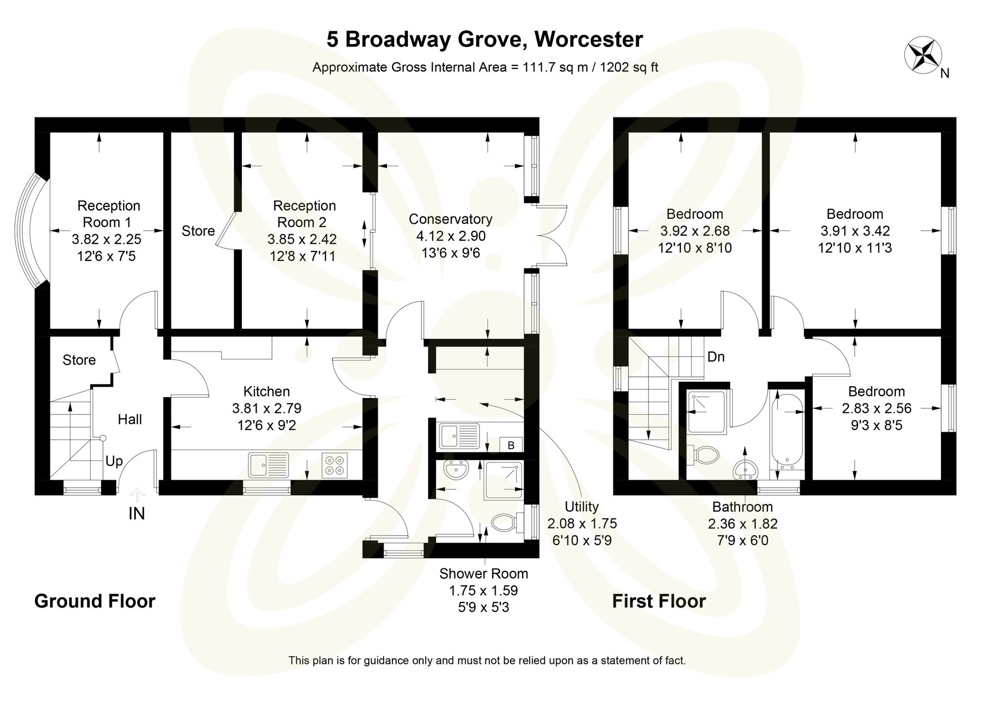 3 bed house for sale in Broadway Grove, Worcester, WR2 - Property floorplan