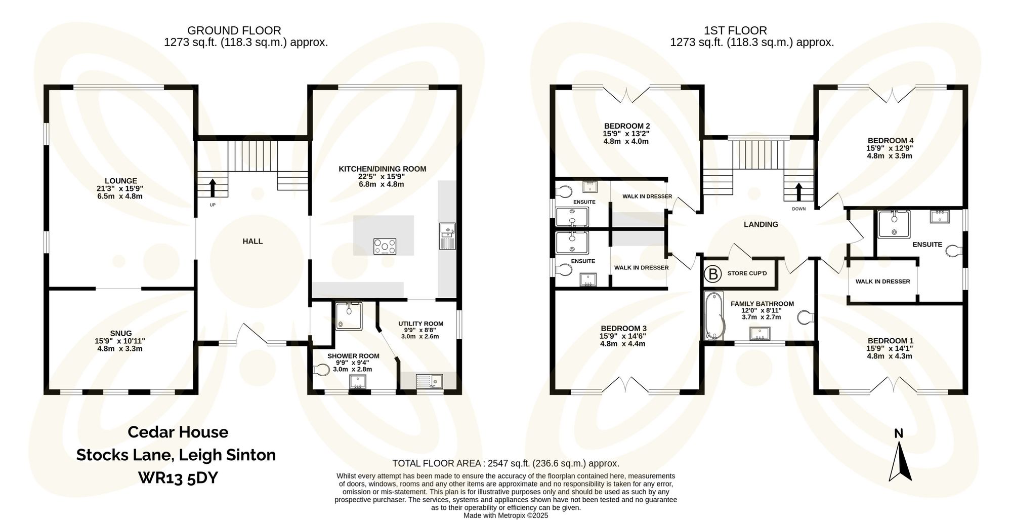 4 bed detached house for sale in Stocks Lane, Leigh Sinton, WR13 - Property floorplan