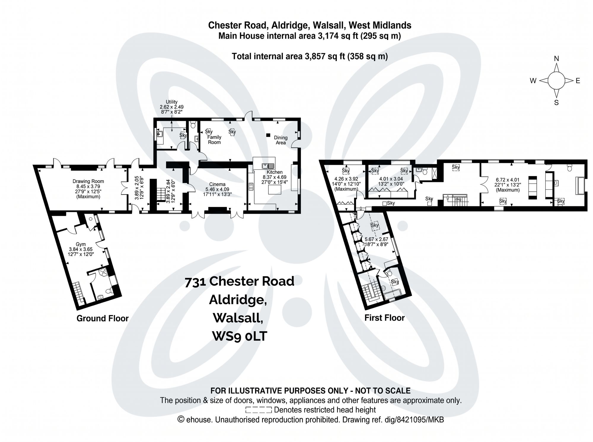 5 bed detached house for sale in Chester Road, Aldridge, WS9 - Property floorplan