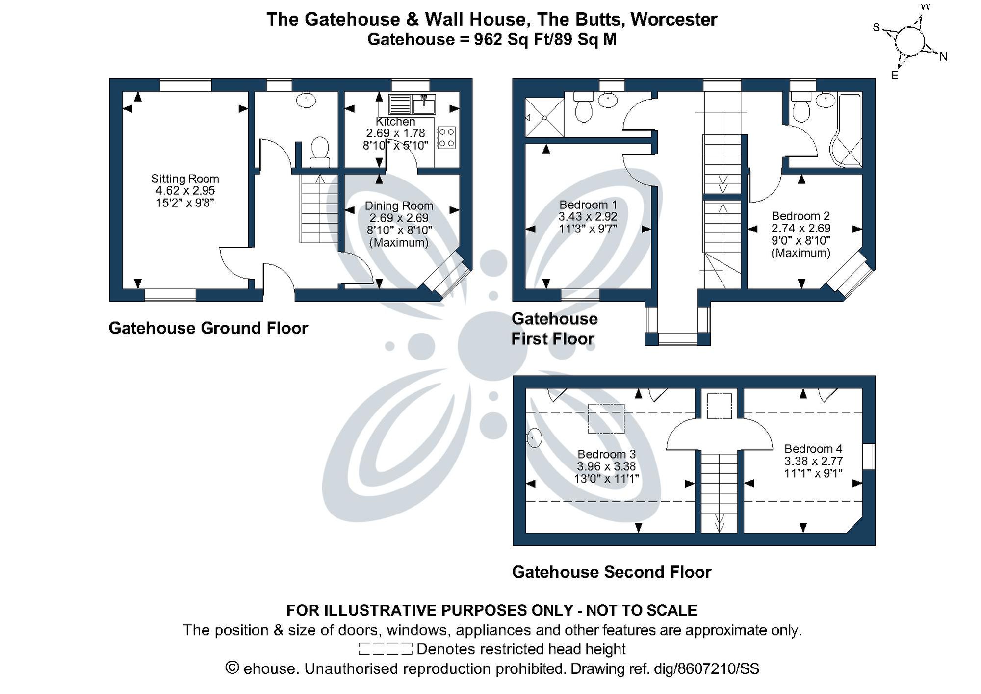 4 bed mews house for sale in 1 The Butts, Worcester, WR1 - Property floorplan