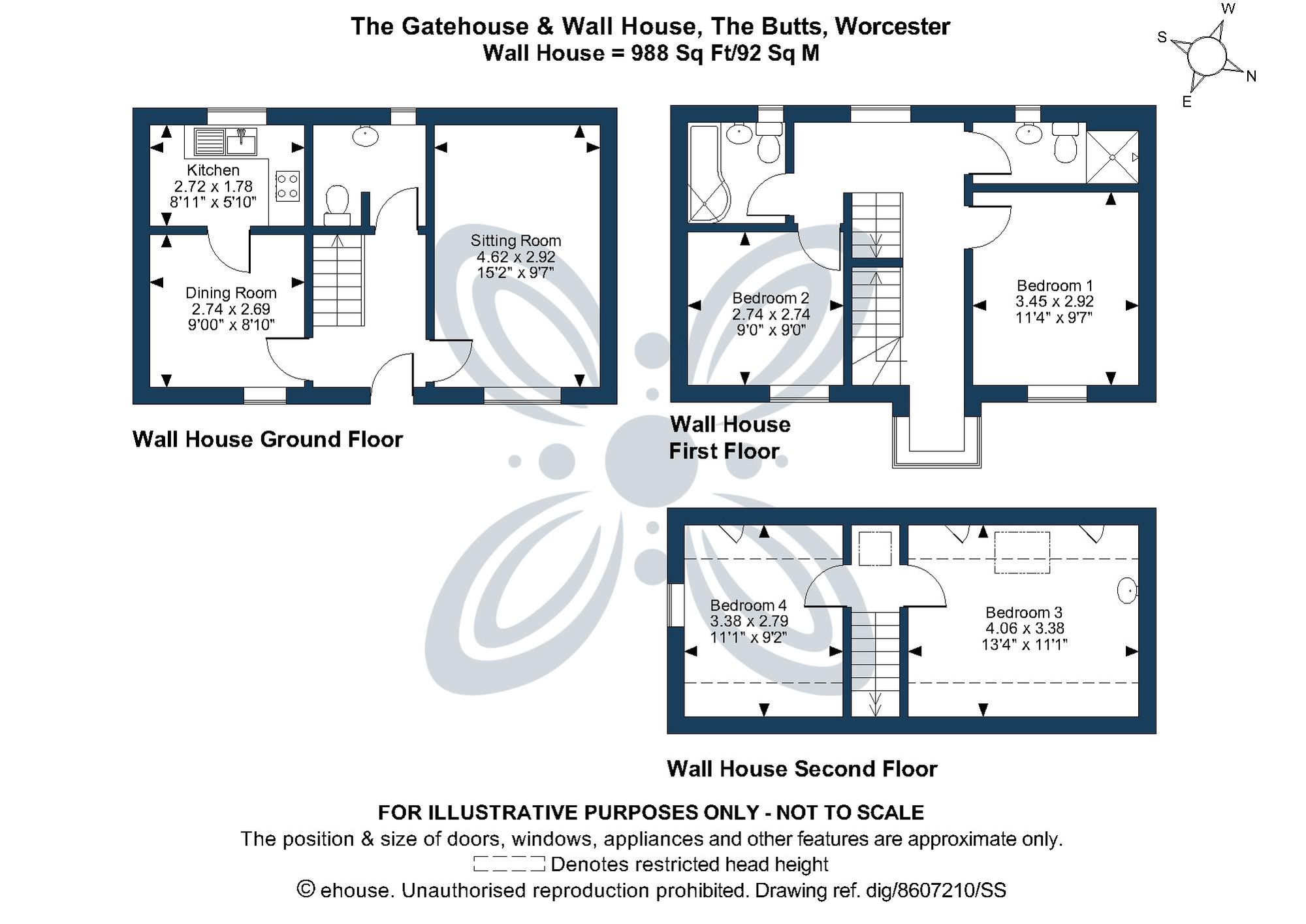 4 bed house for sale in 1 The Butts, Worcester, WR1 - Property floorplan