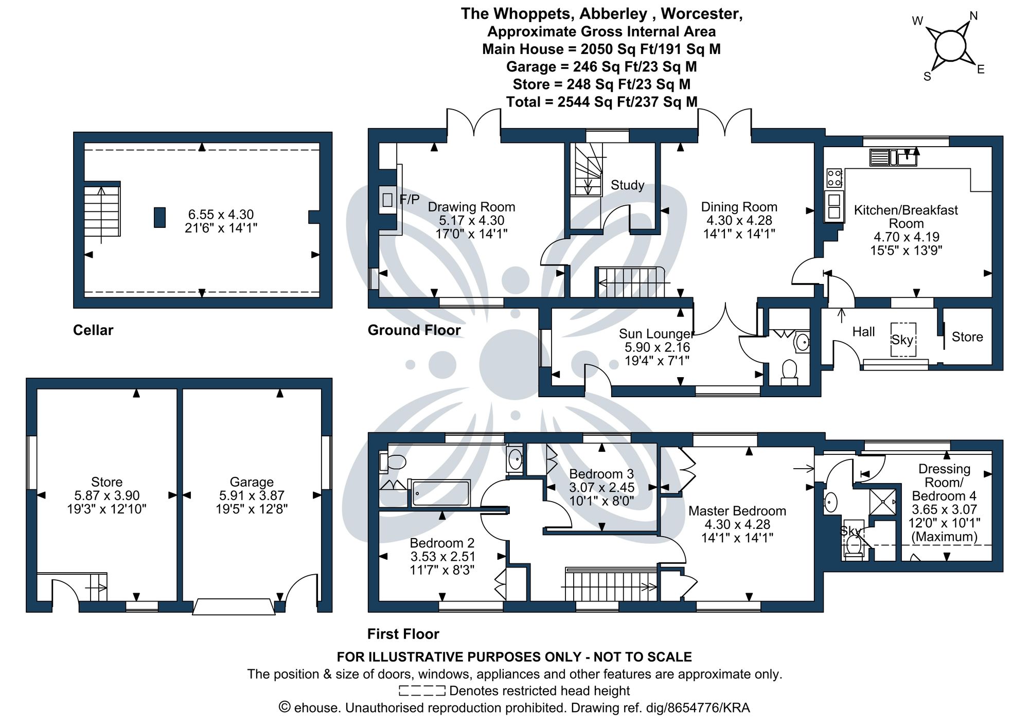 4 bed house for sale in Abberley, Worcester, WR6 - Property floorplan