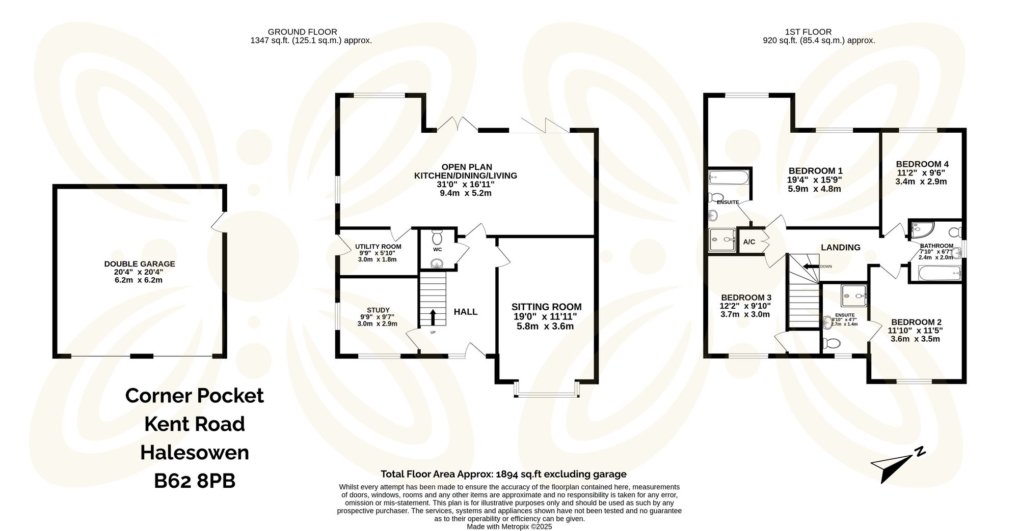 4 bed detached house for sale in Kent Road, Halesowen, B62 - Property floorplan