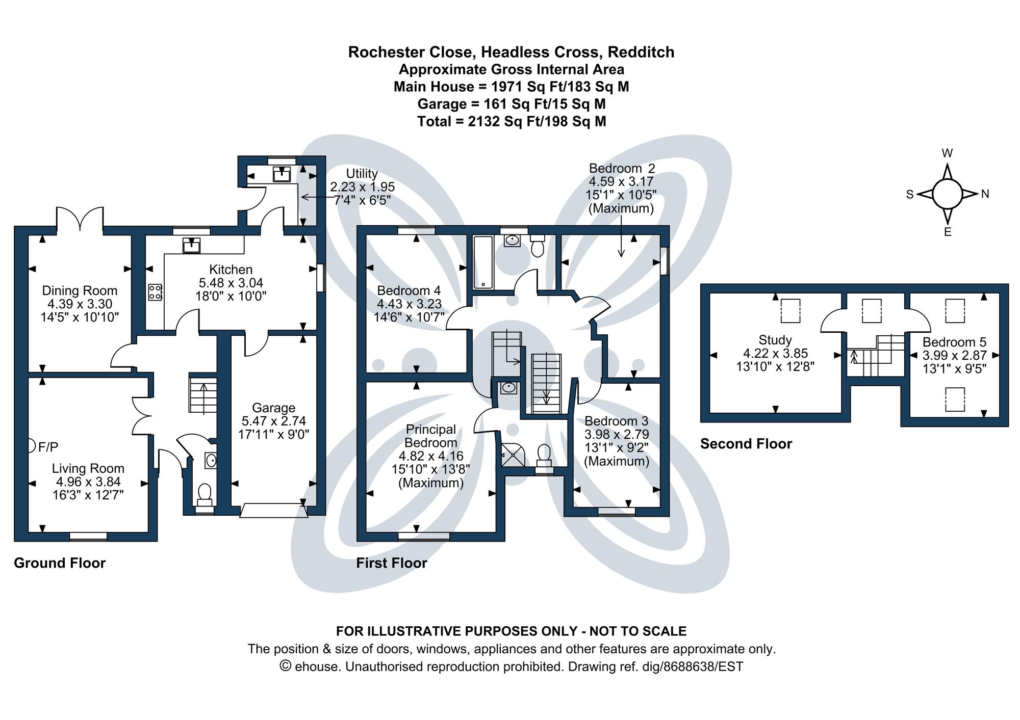 5 bed detached house for sale in Rochester Close, Headless Cross, B97 - Property floorplan