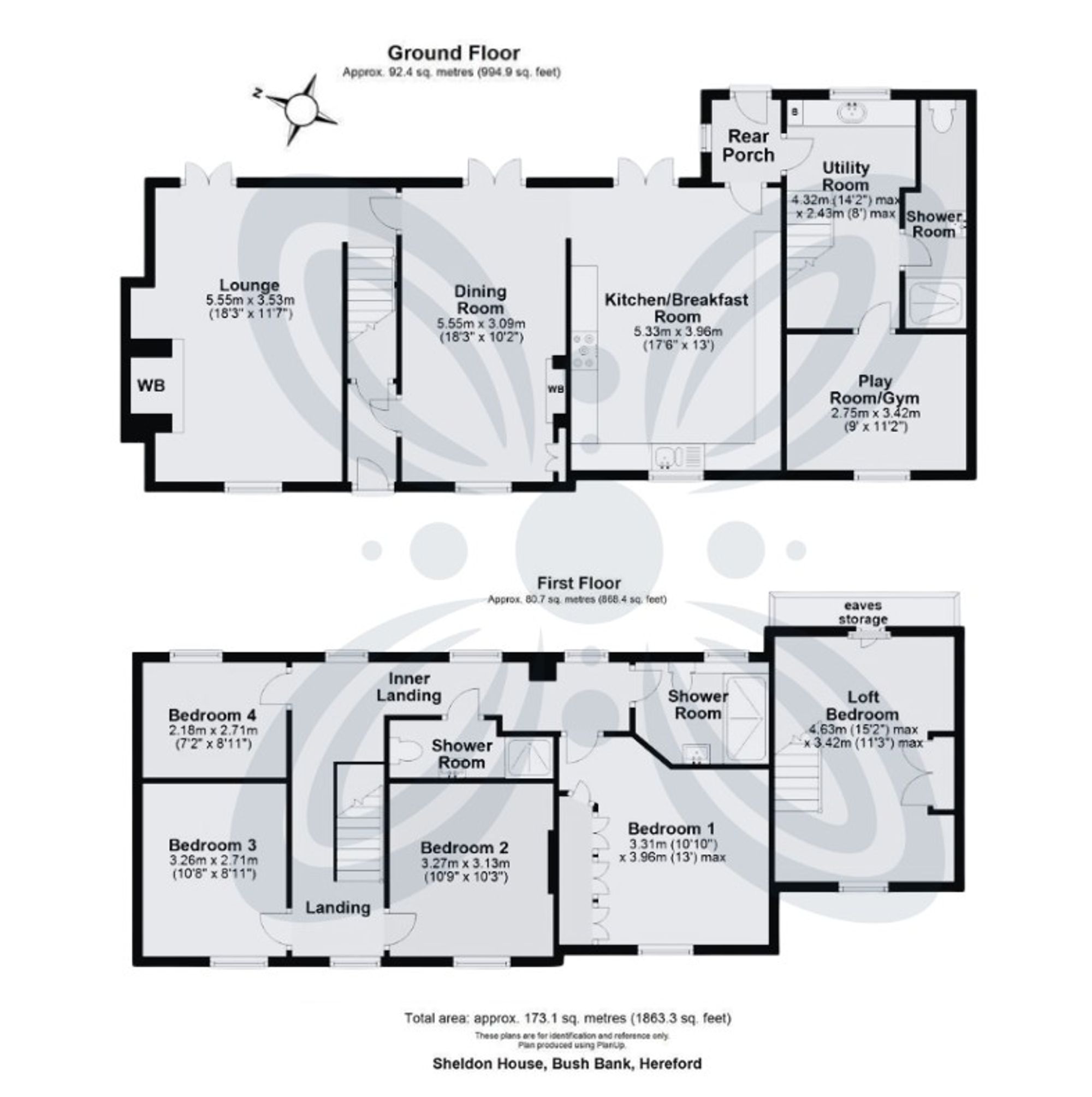 5 bed detached house for sale in Bush Bank, Hereford, HR4 - Property floorplan