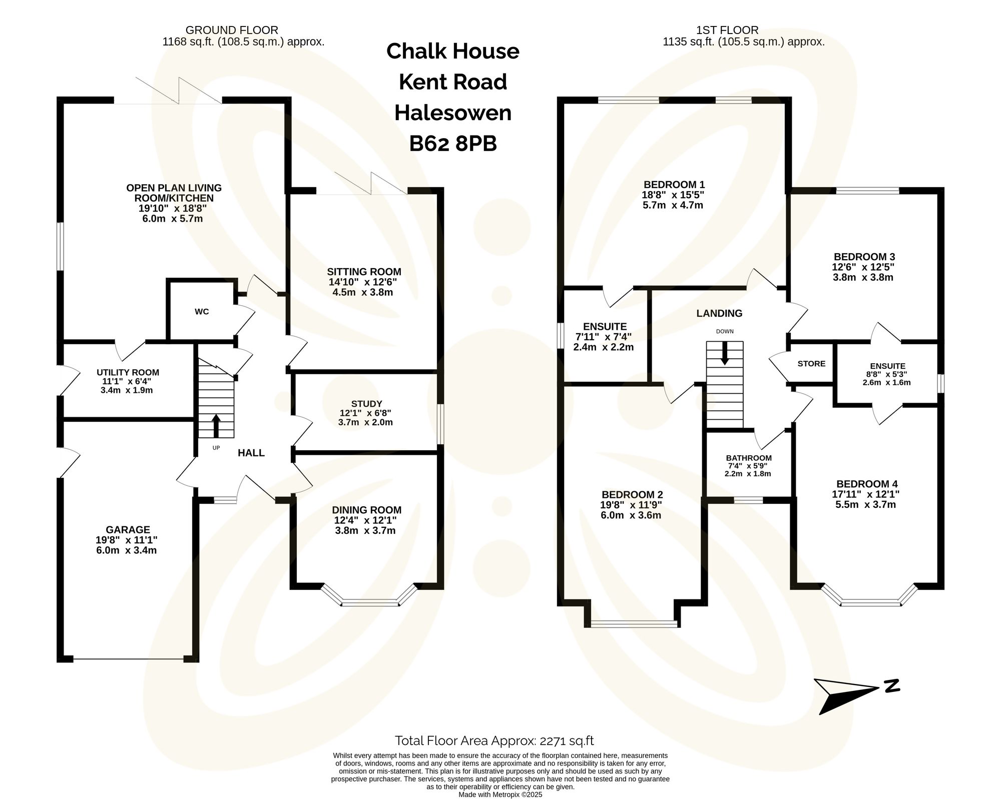 4 bed detached house for sale in Kent Road, Halesowen, B62 - Property floorplan