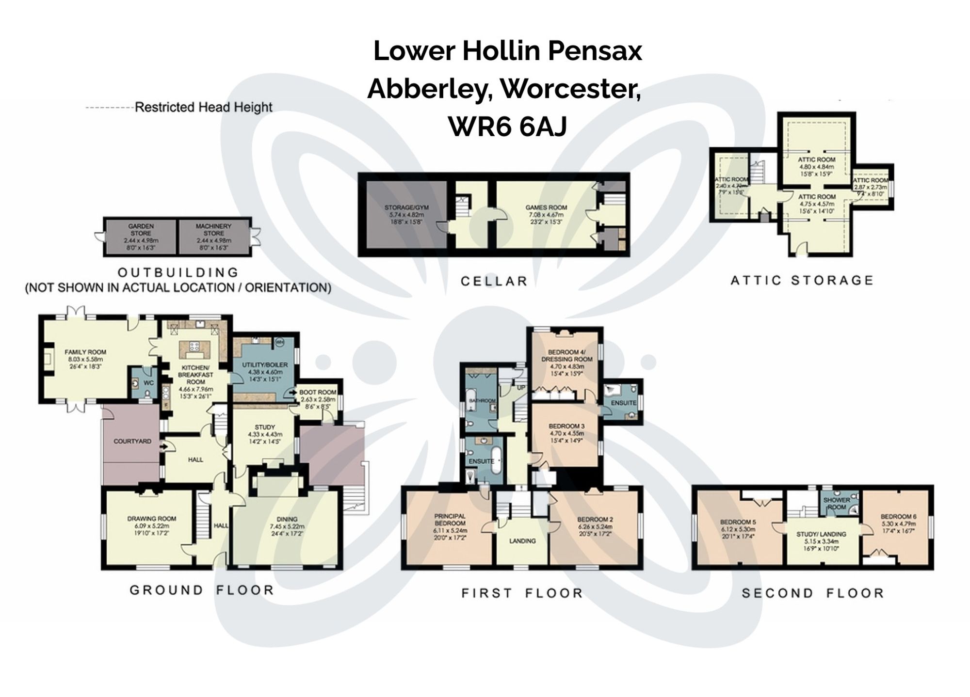 6 bed detached house for sale in Pensax, Abberley, WR6 - Property floorplan