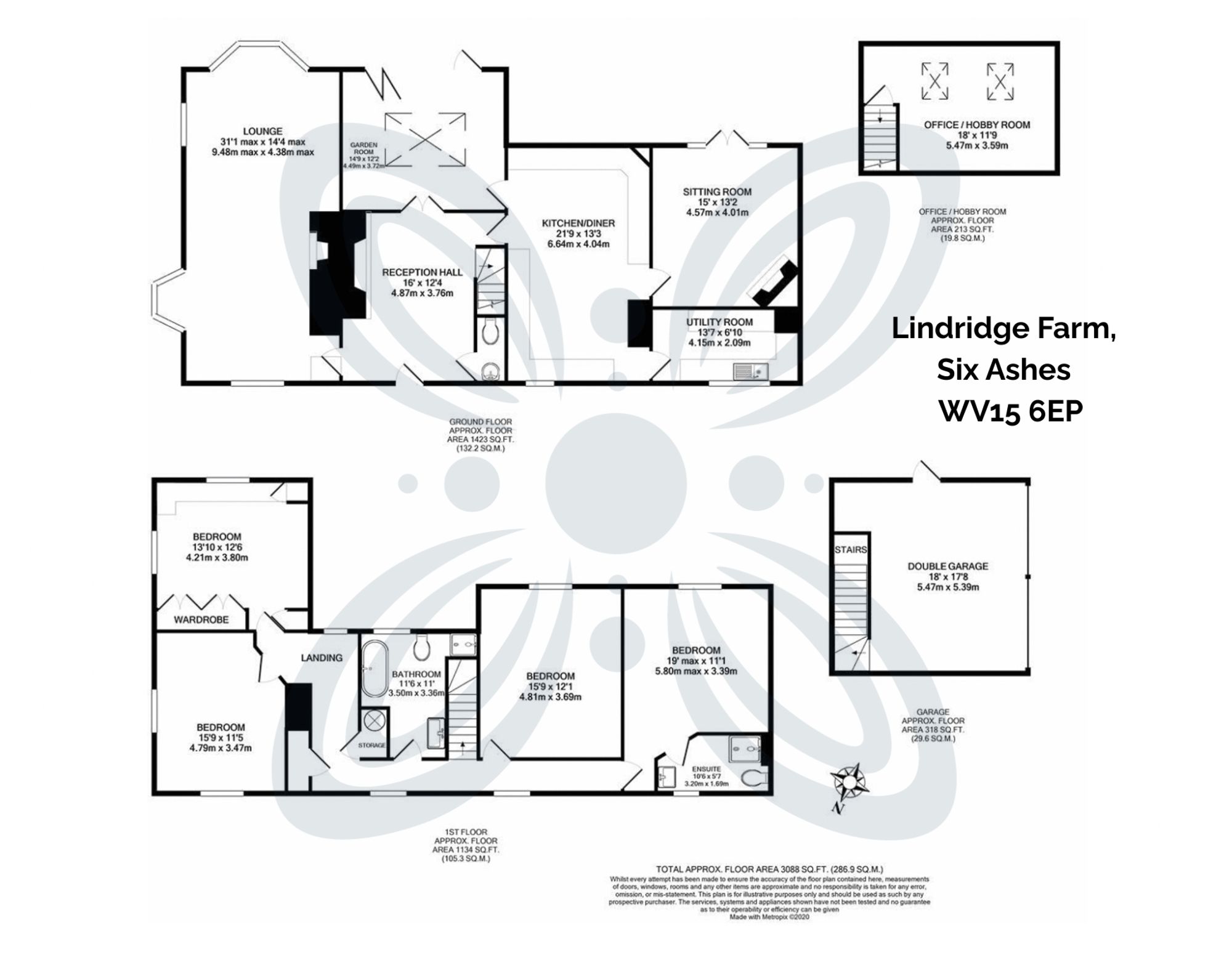 4 bed detached house for sale in Six Ashes, Bridgnorth, WV15 - Property floorplan