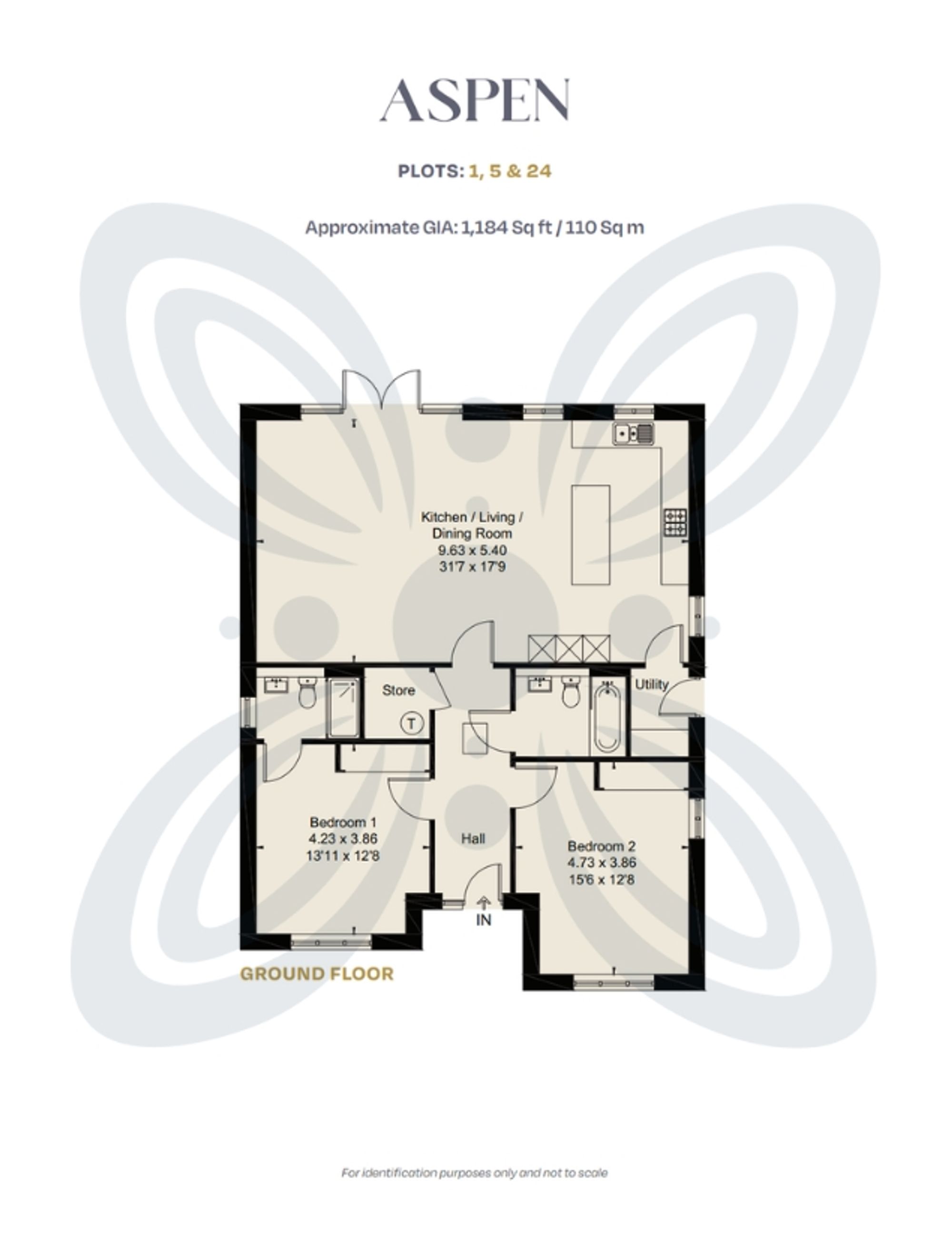 2 bed detached bungalow for sale in Mistletoe Way, Worcester, WR6 - Property floorplan