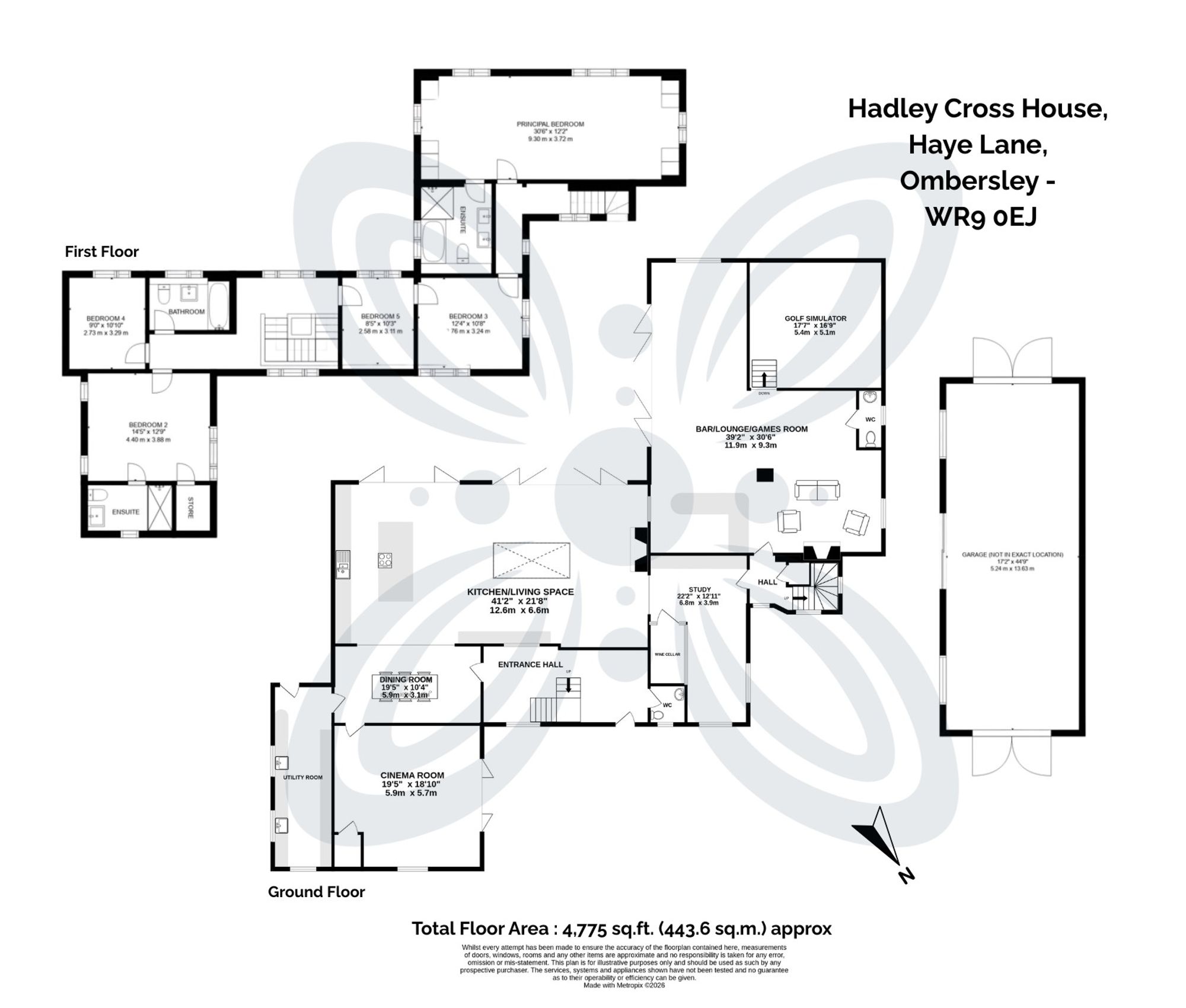 5 bed detached house for sale in Haye Lane, Ombersley, WR9 - Property floorplan