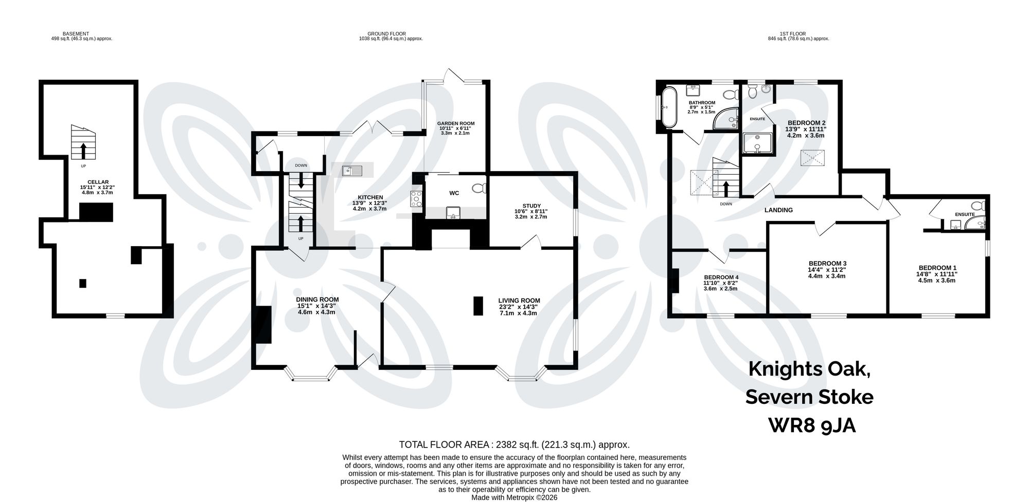 4 bed house for sale in Severn Stoke, Worcester, WR8 - Property floorplan