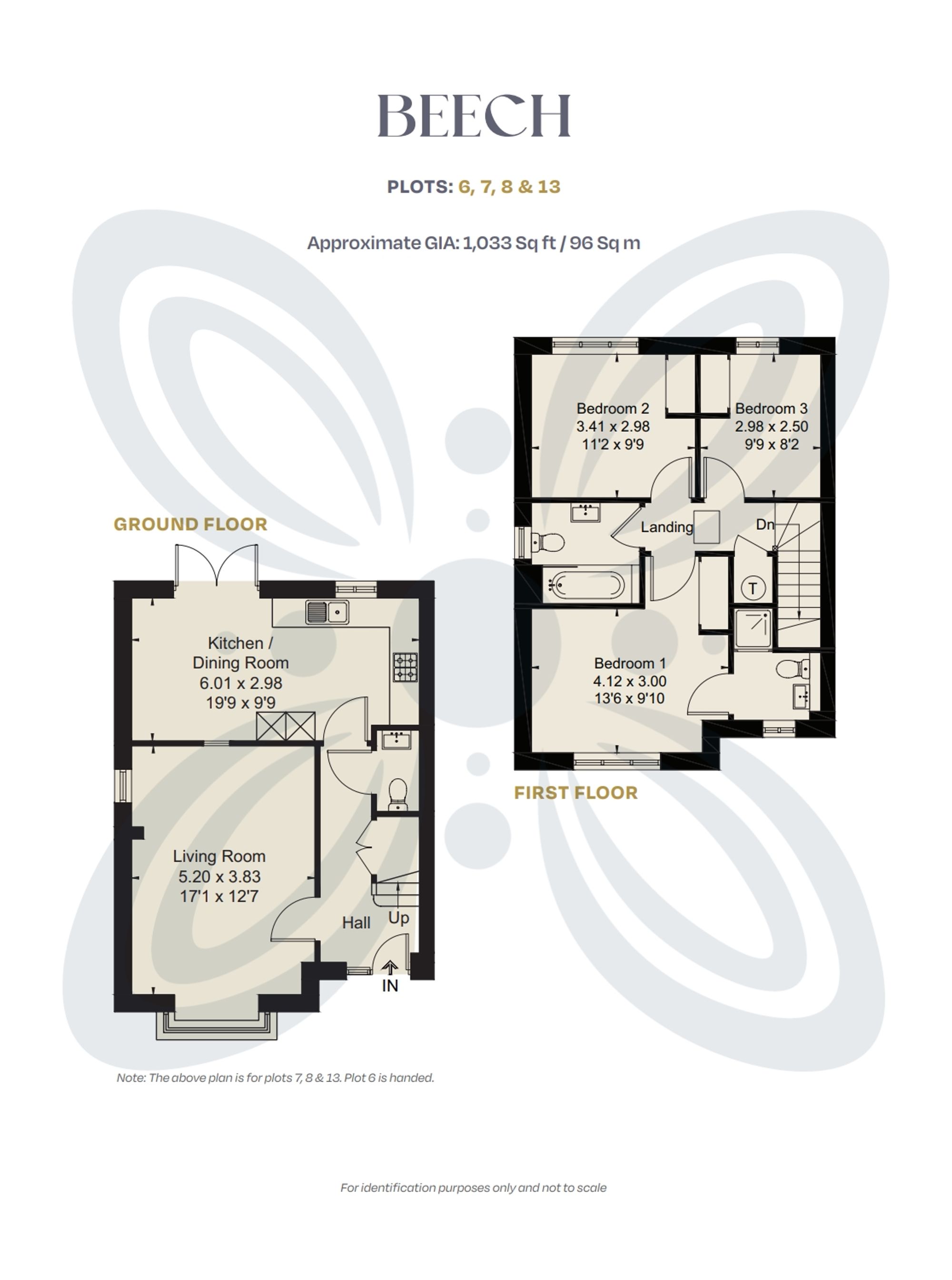 3 bed detached house for sale in Cherry Close, Worcester, WR6 - Property floorplan