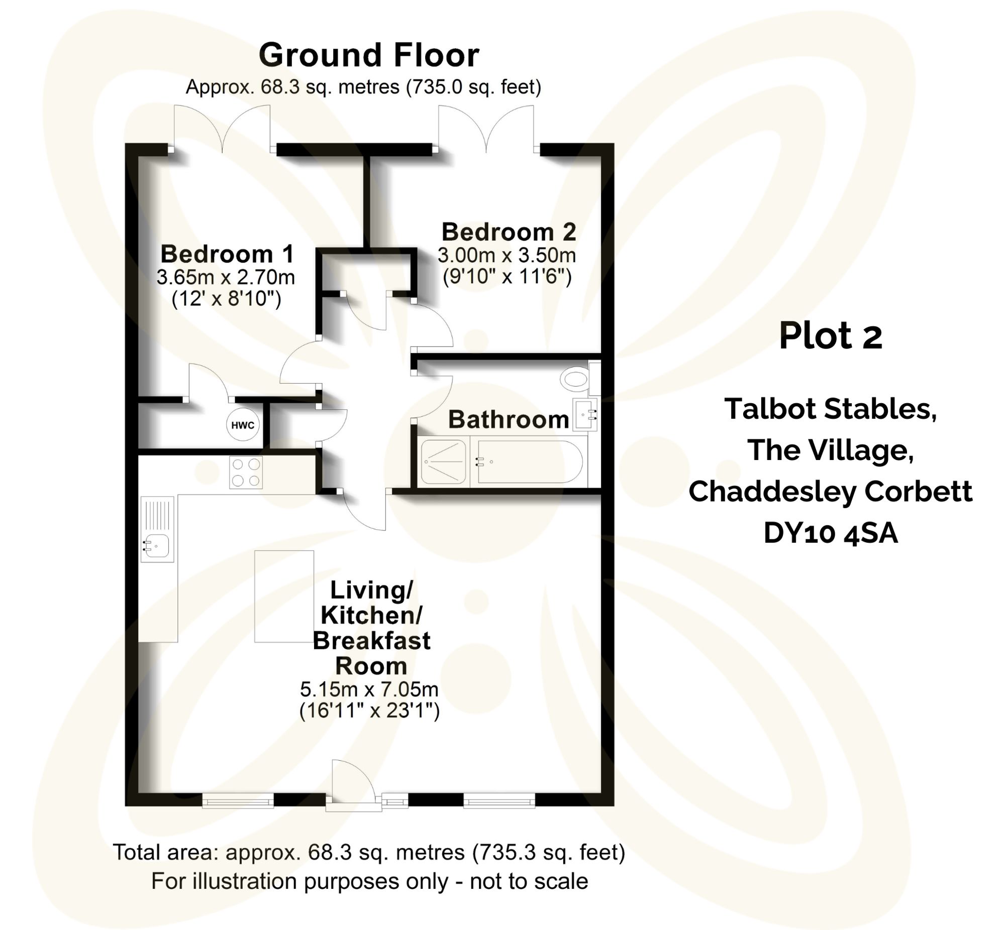 2 bed house for sale in The Village, Chaddesley Corbett, DY10 - Property floorplan
