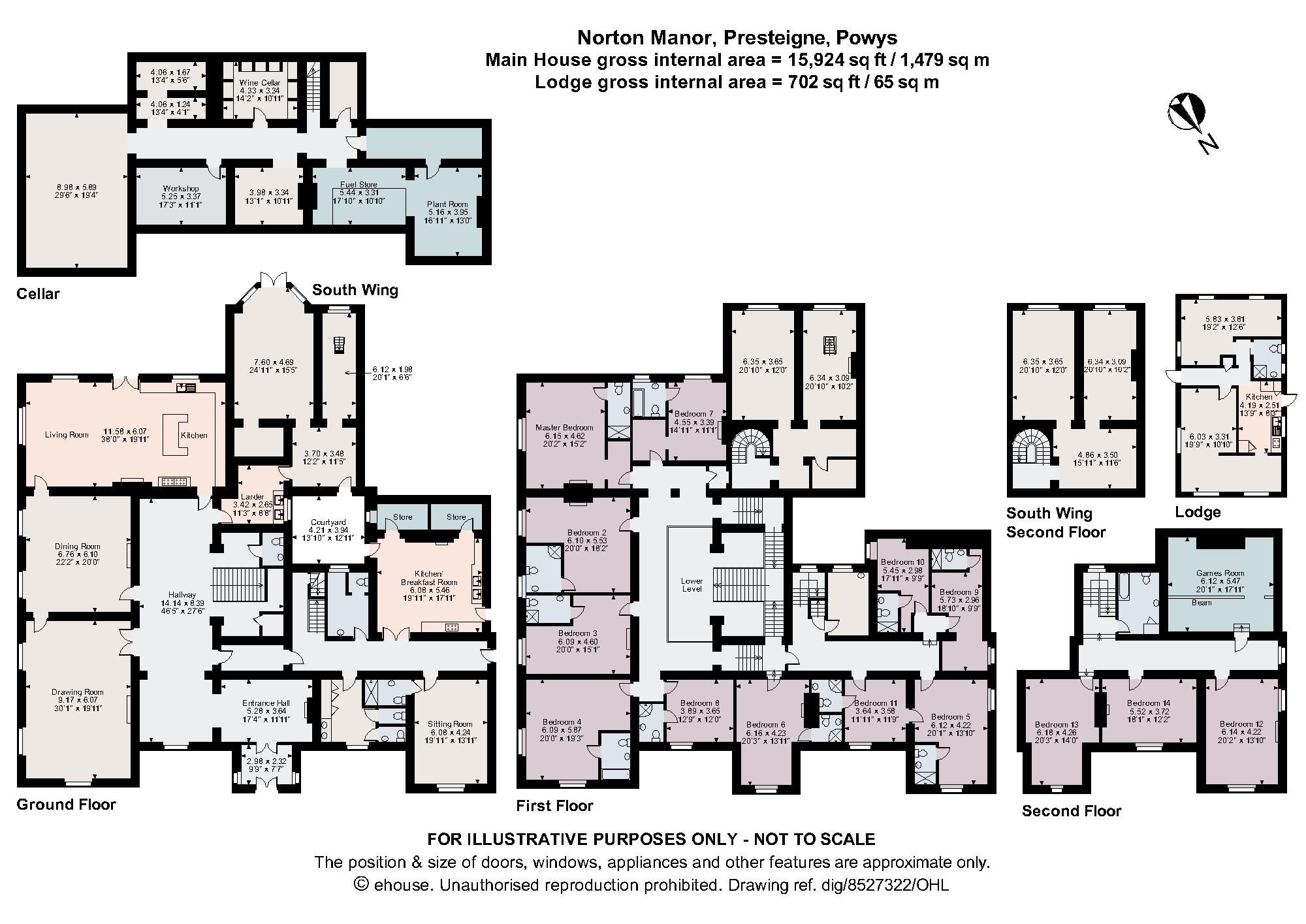 14 bed country house for sale in Norton Manor Park, Norton, LD8 - Property floorplan