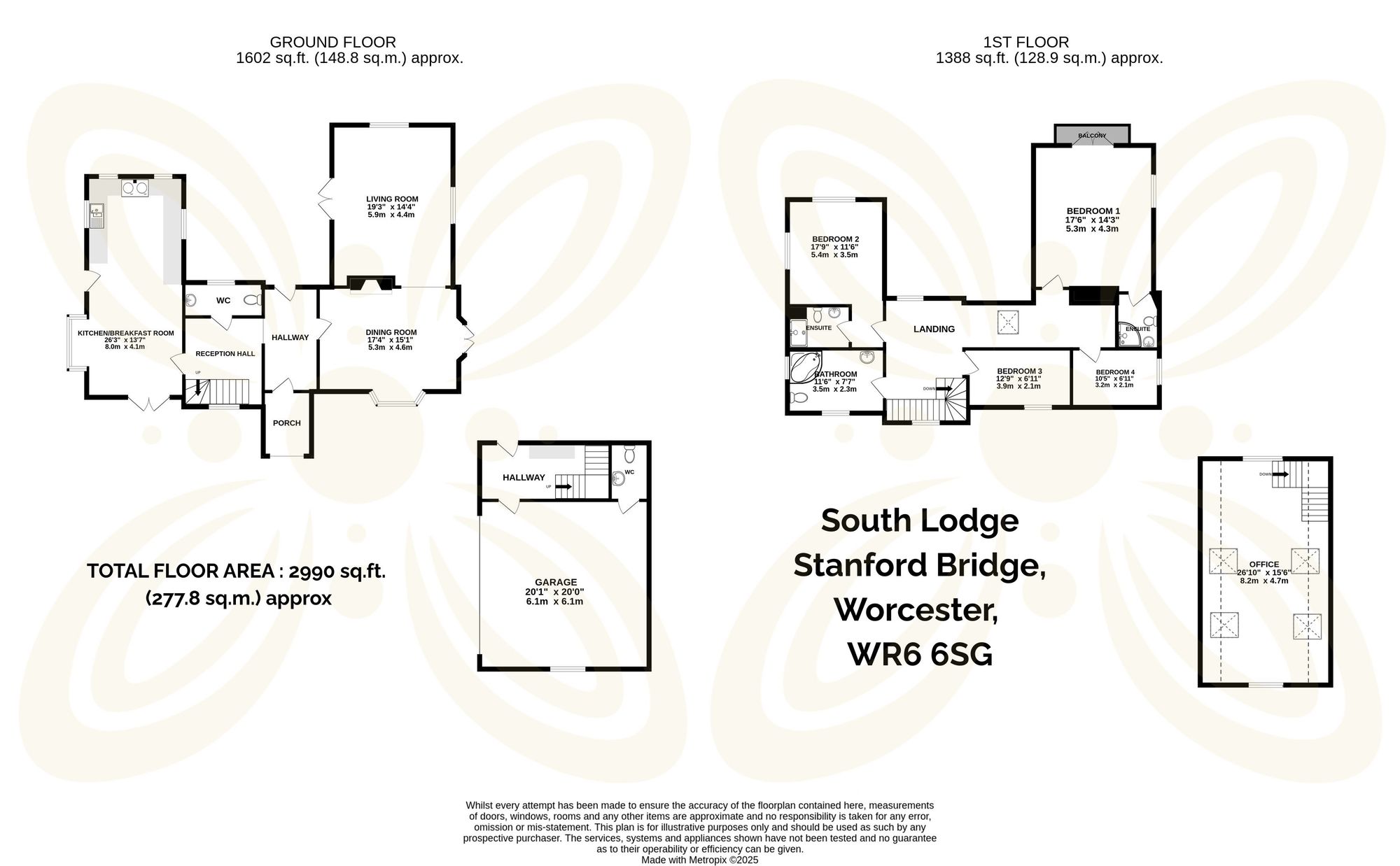 4 bed detached house for sale in Stanford Bridge, Worcester, WR6 - Property floorplan
